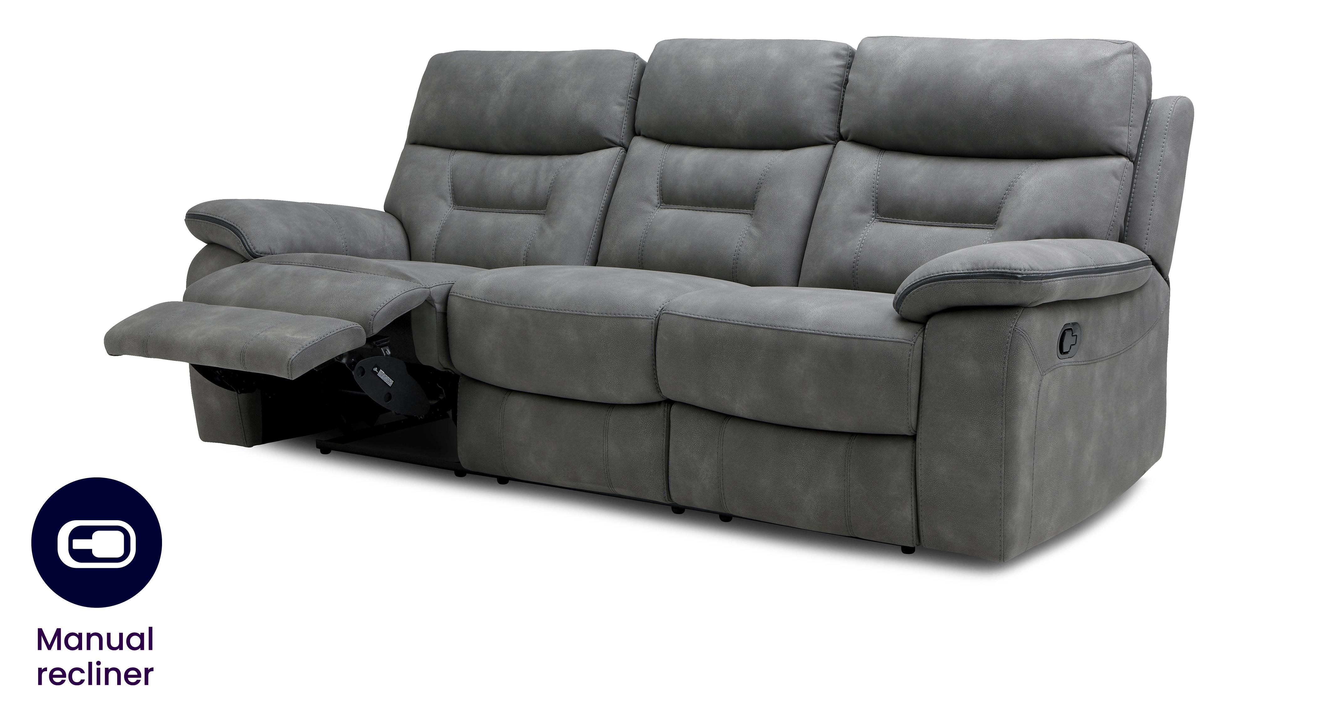 Dfs grey leather recliner sofa new arrivals