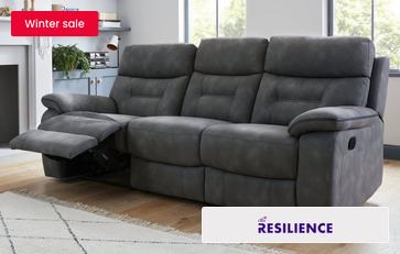 Fabric 3 Seater Manual Recliner Sofa