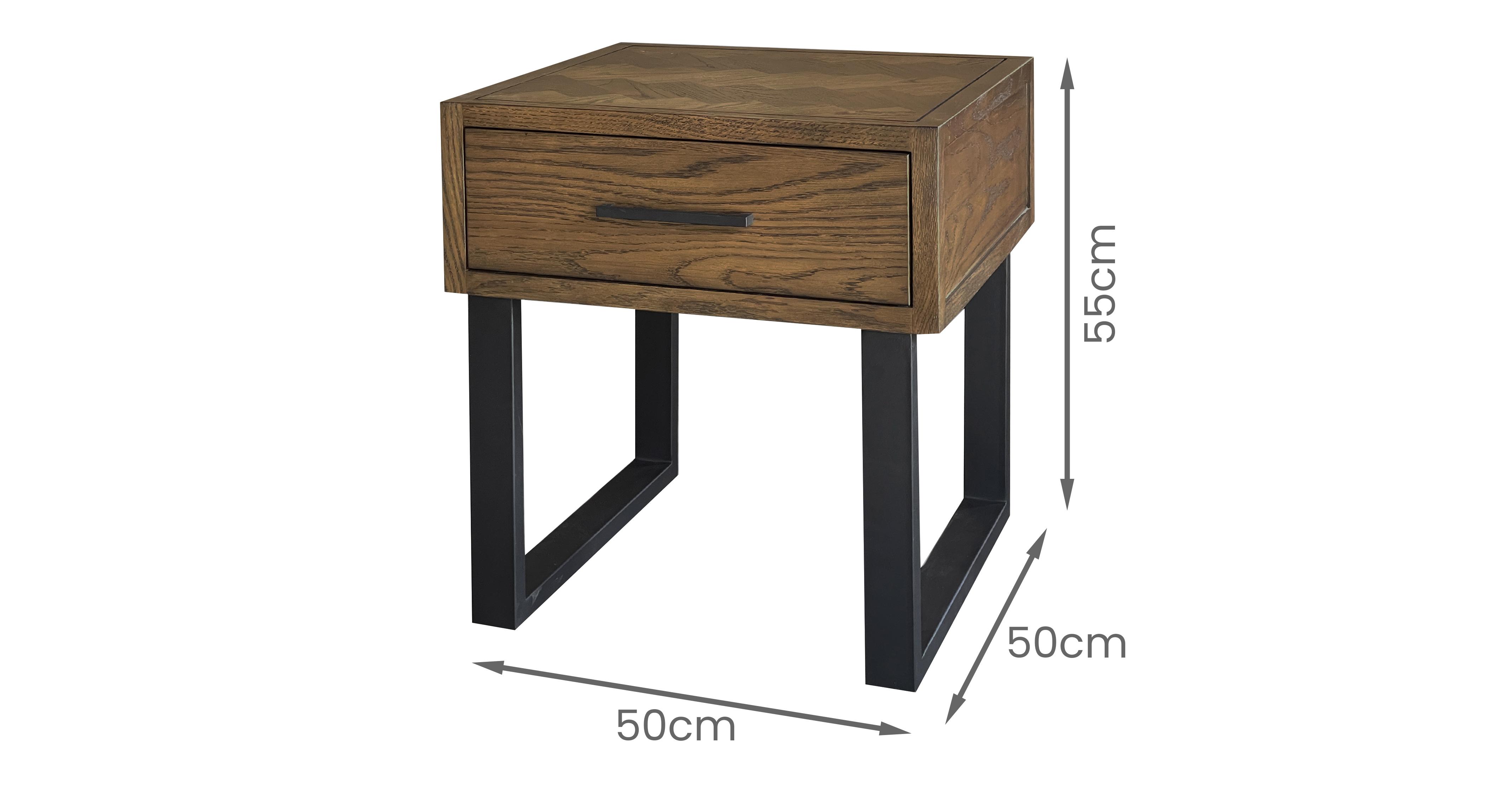 Foundry Side Table in Foundry Smoke Oak and Black