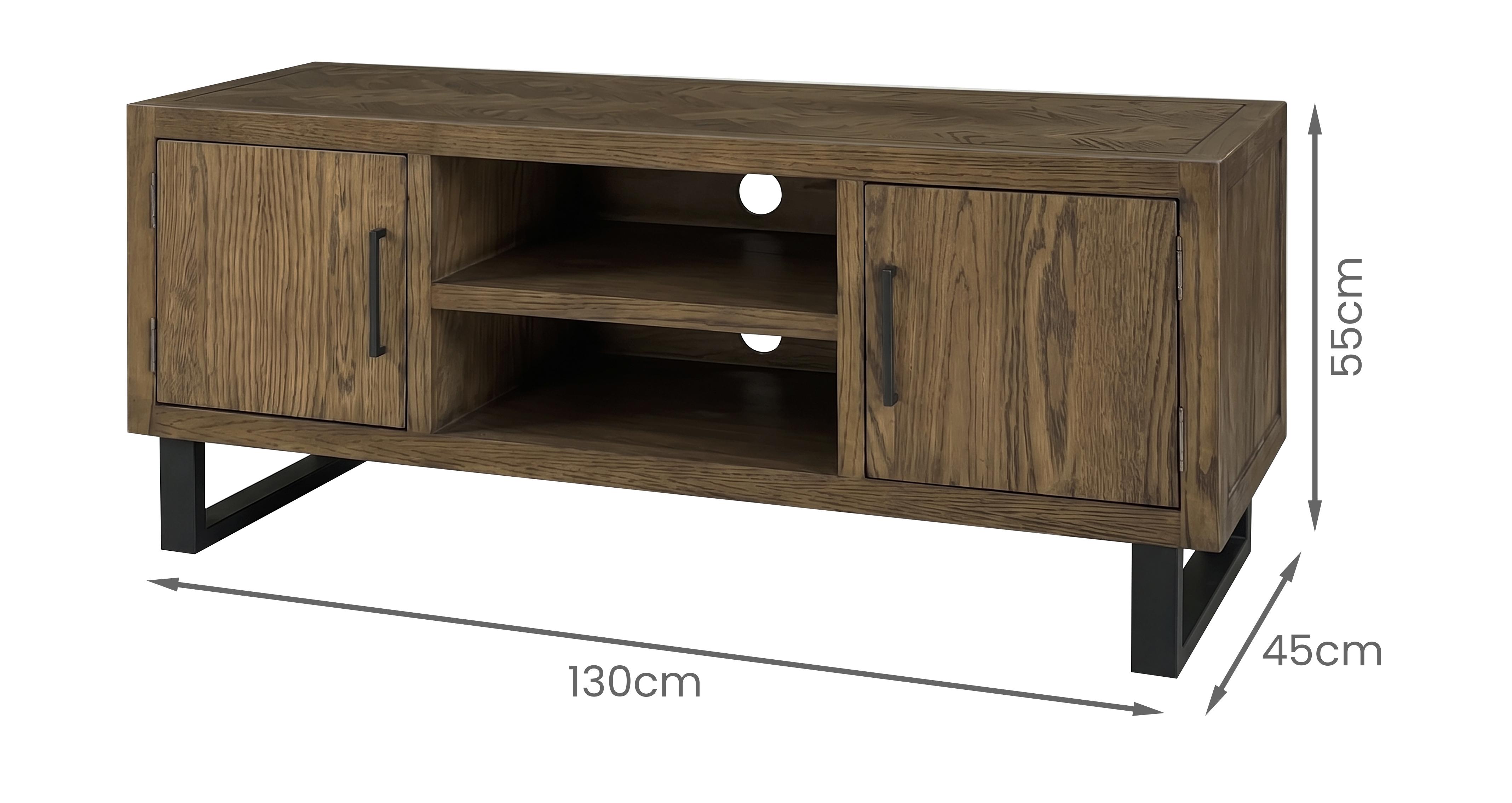 Foundry TV Unit in Foundry Smoke Oak and Black