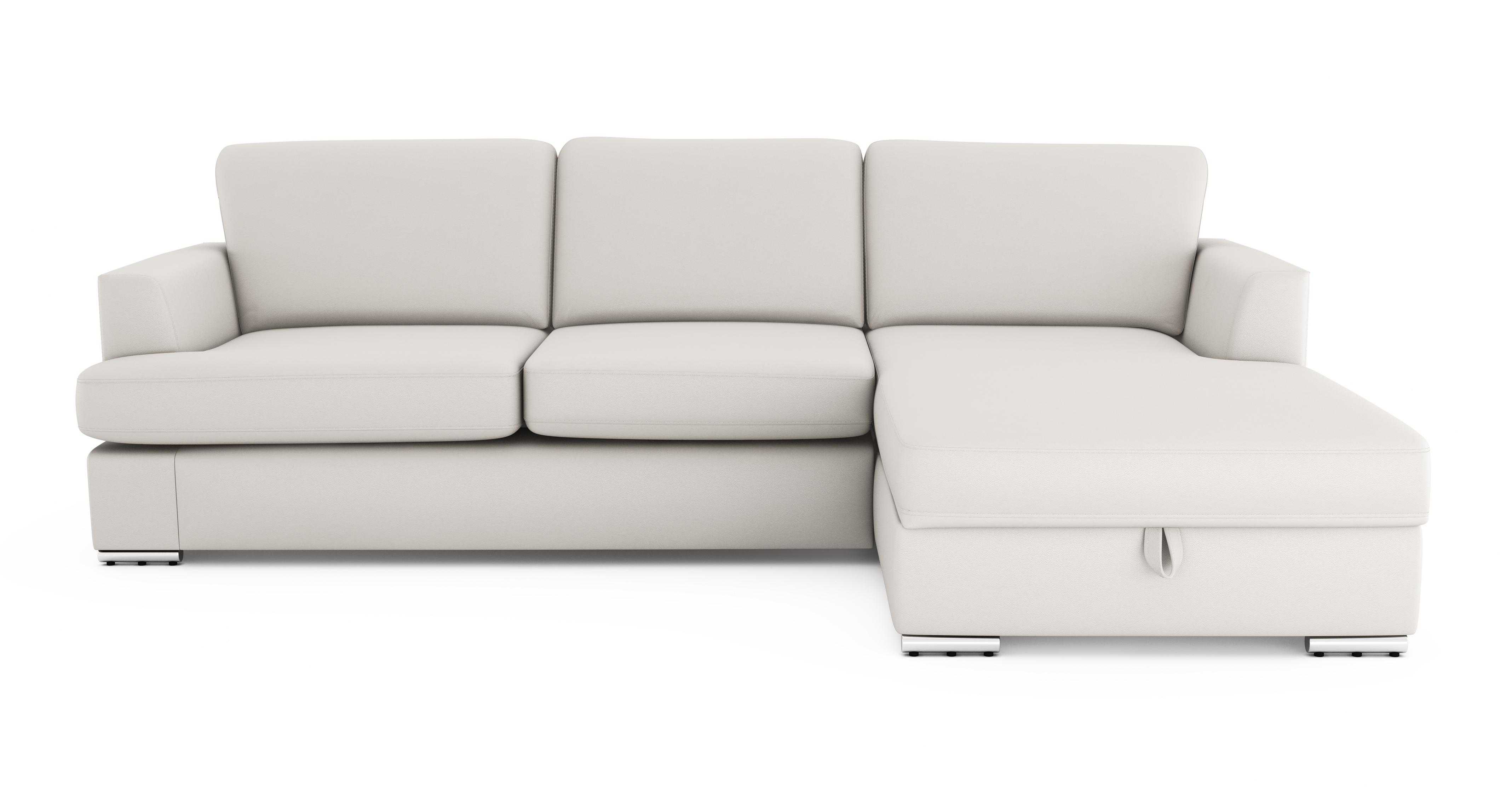 Freya Leather Right Hand Facing 4 Seater Storage Chaise DFS