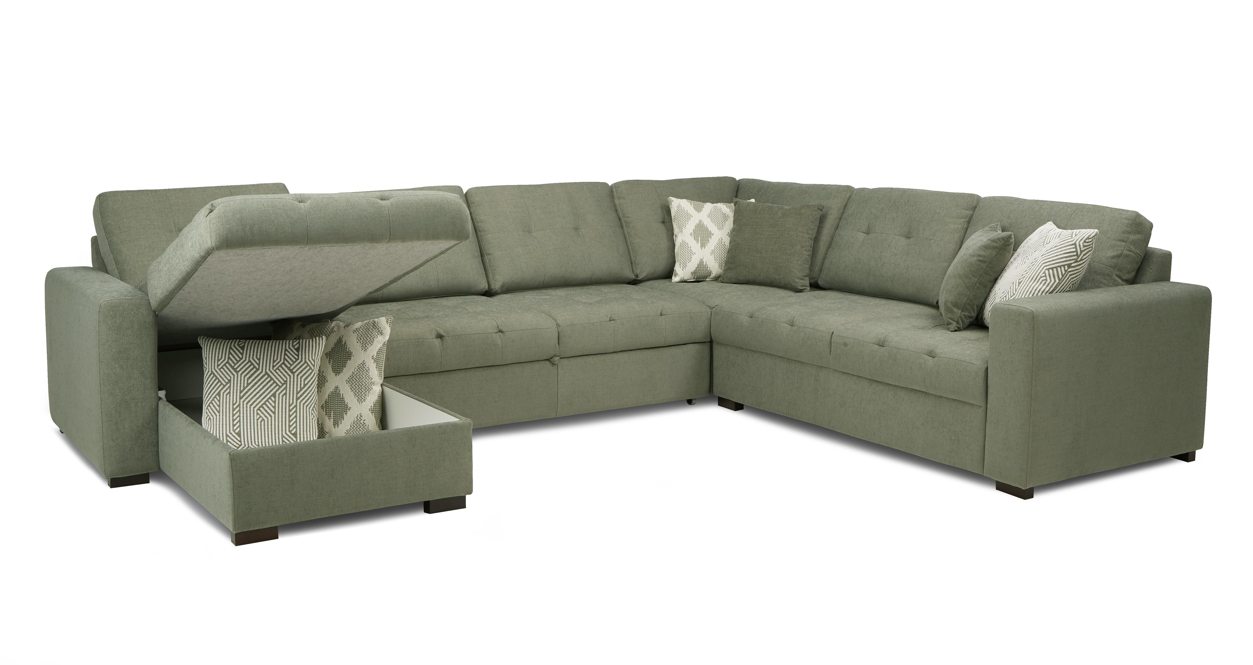 Gather Left Hand Facing Storage Chaise 2 Corner 3 Sofa Bed | DFS
