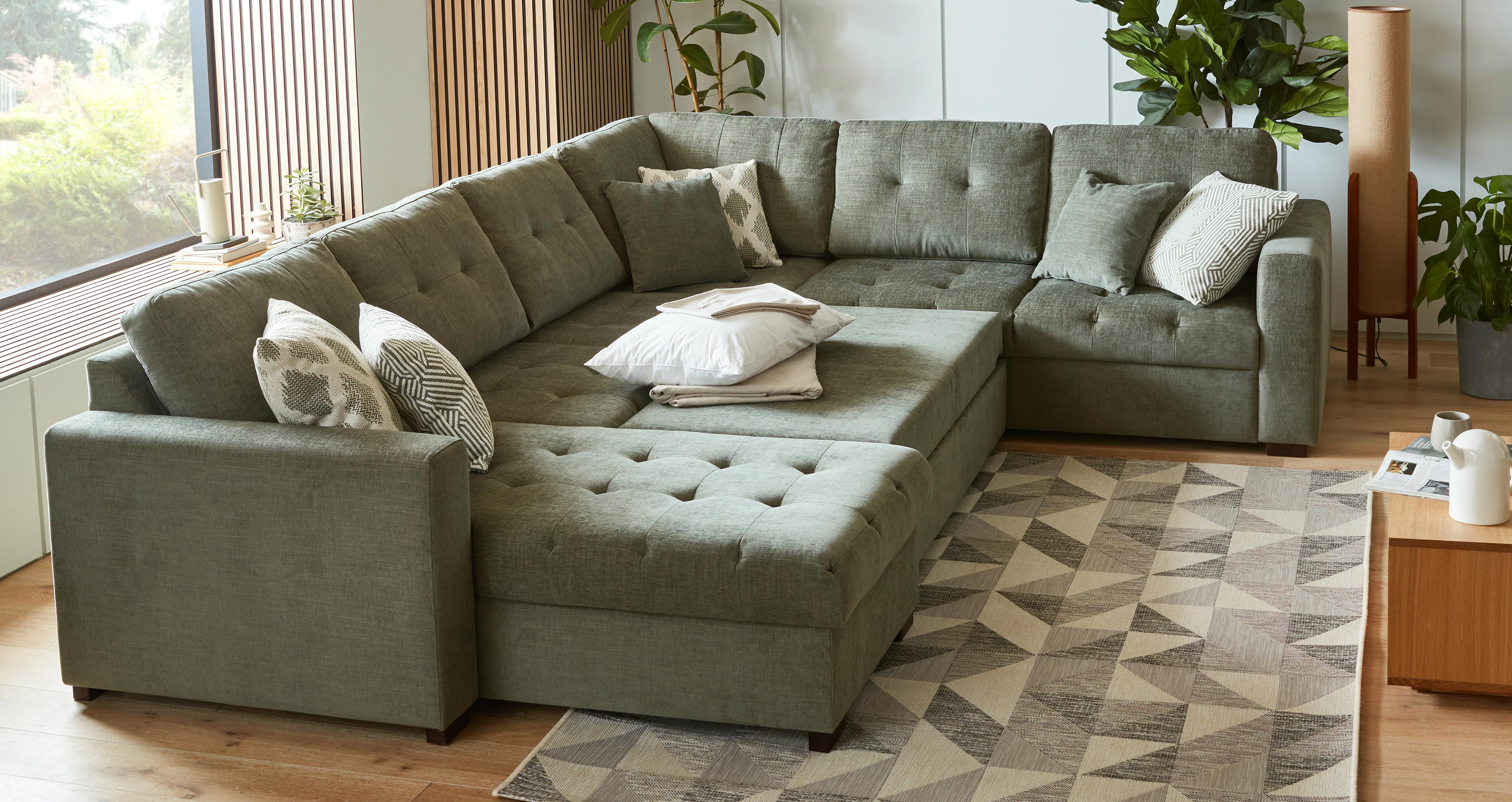 Gather Left Hand Facing Storage Chaise 2 Corner 3 Sofa Bed | DFS