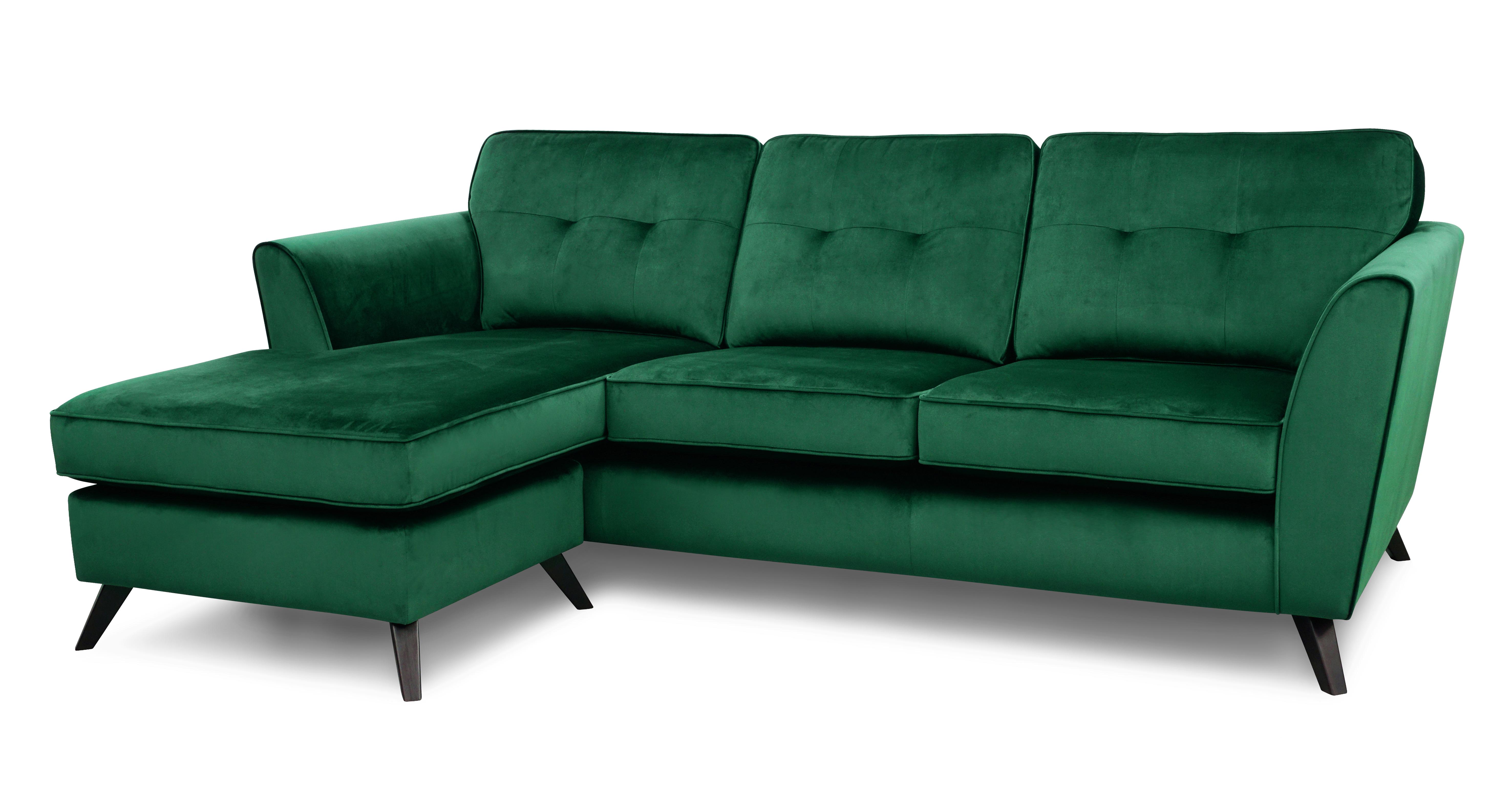 Dfs green corner deals sofa