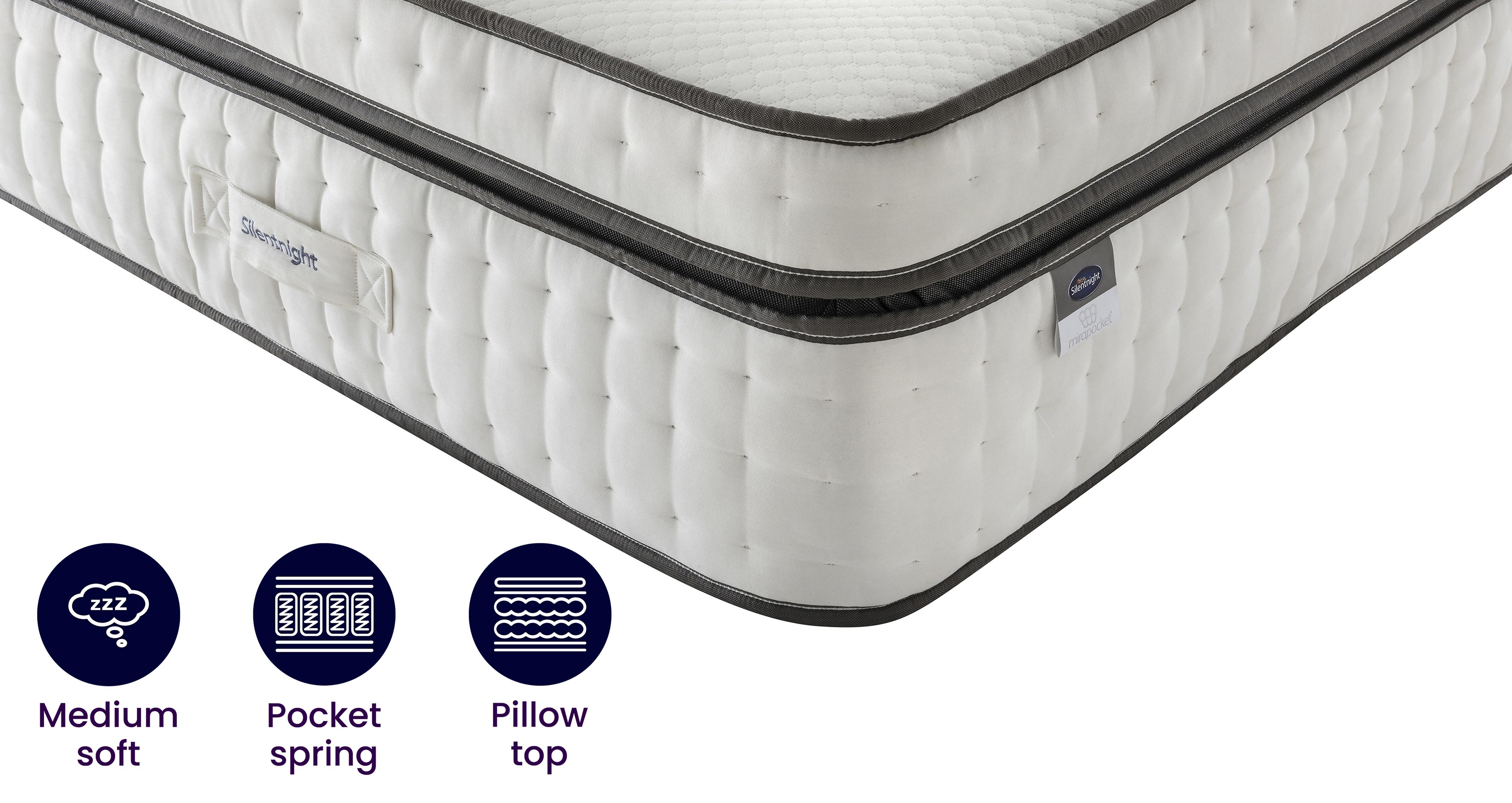 Silentnight 2000 pocket top geltex pillowtop mattress