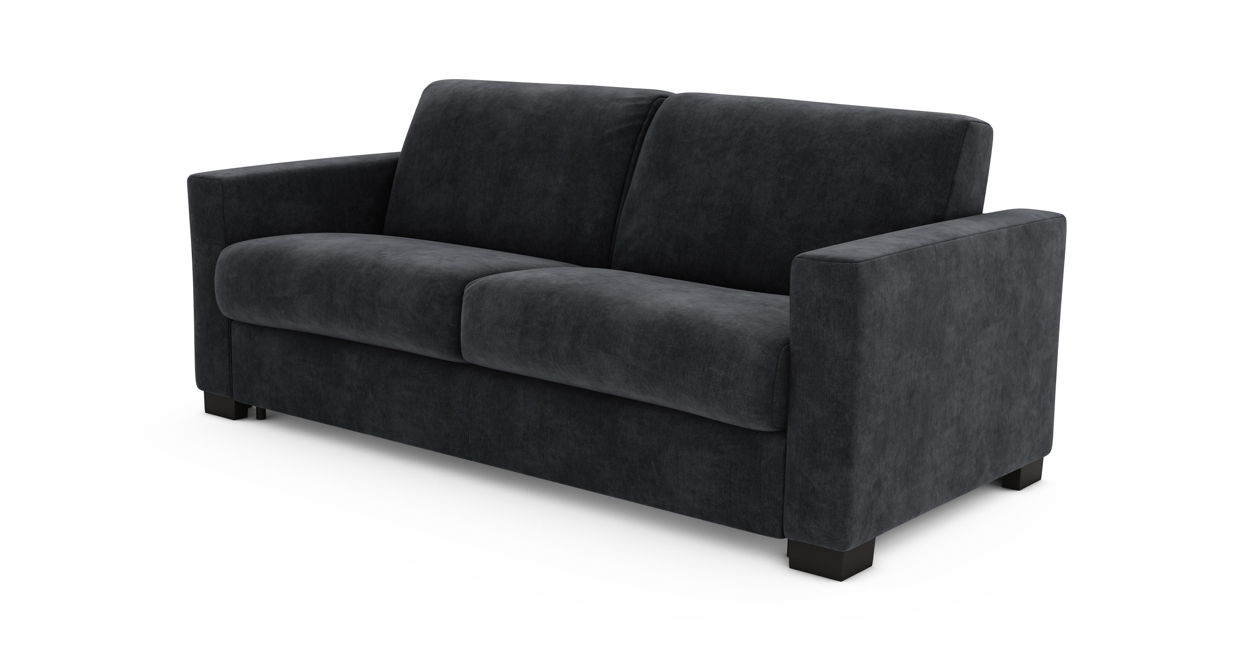 Gianni 3 Seater Sofa Bed in Alessi Chenille Ebony