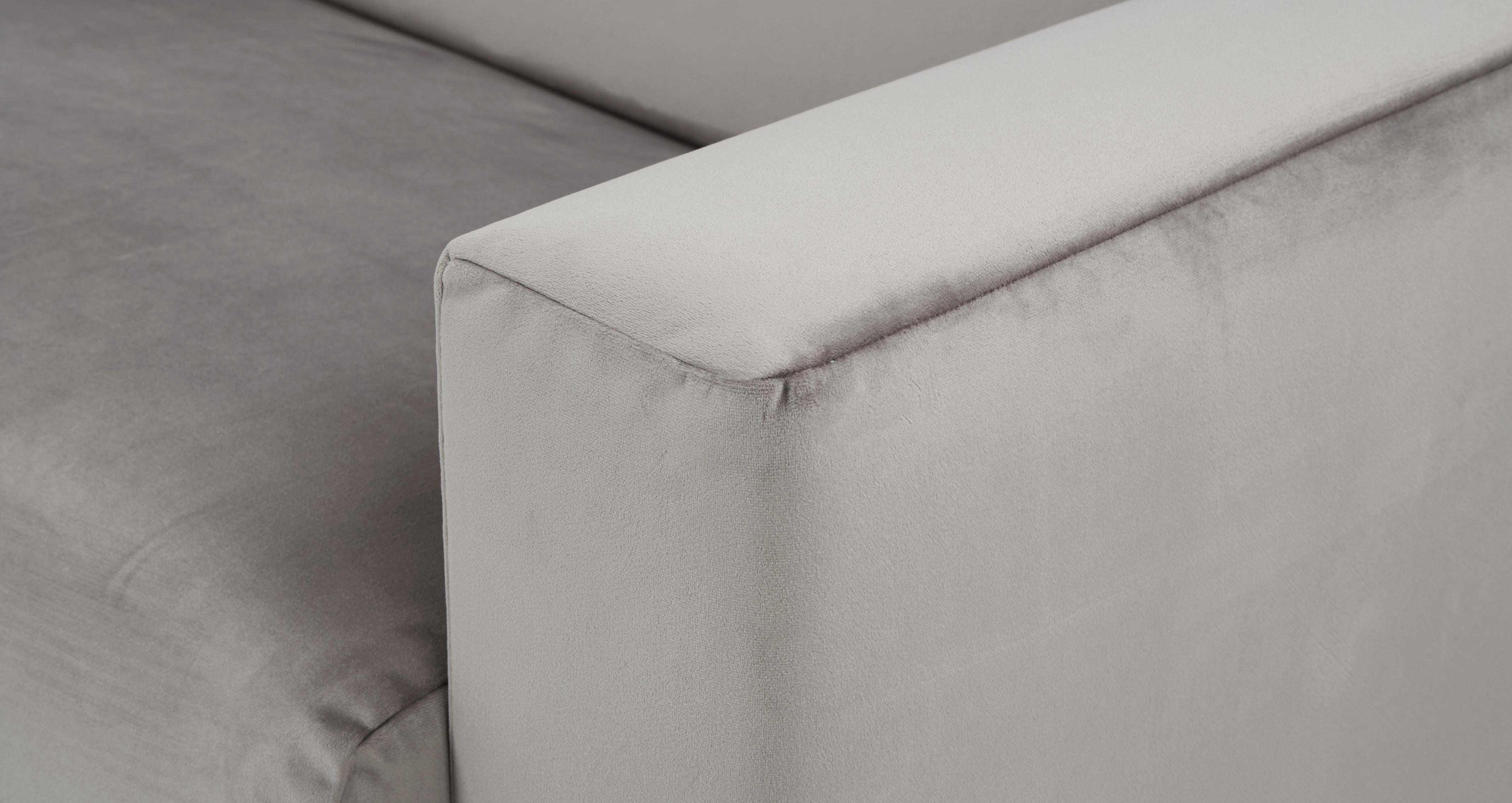 Gianni 3 Seater Sofa Bed in Lusso Velvet Grey