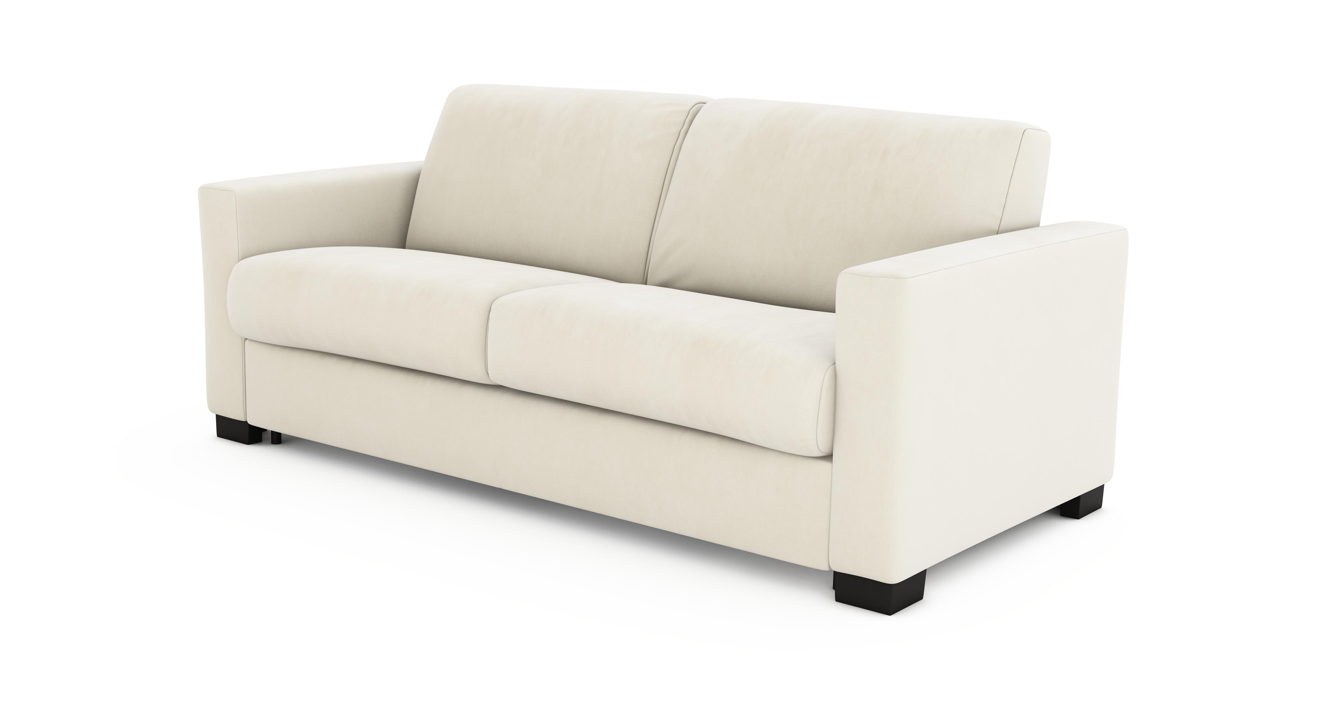 Gianni 3 Seater Sofa Bed in Lusso Velvet Natural