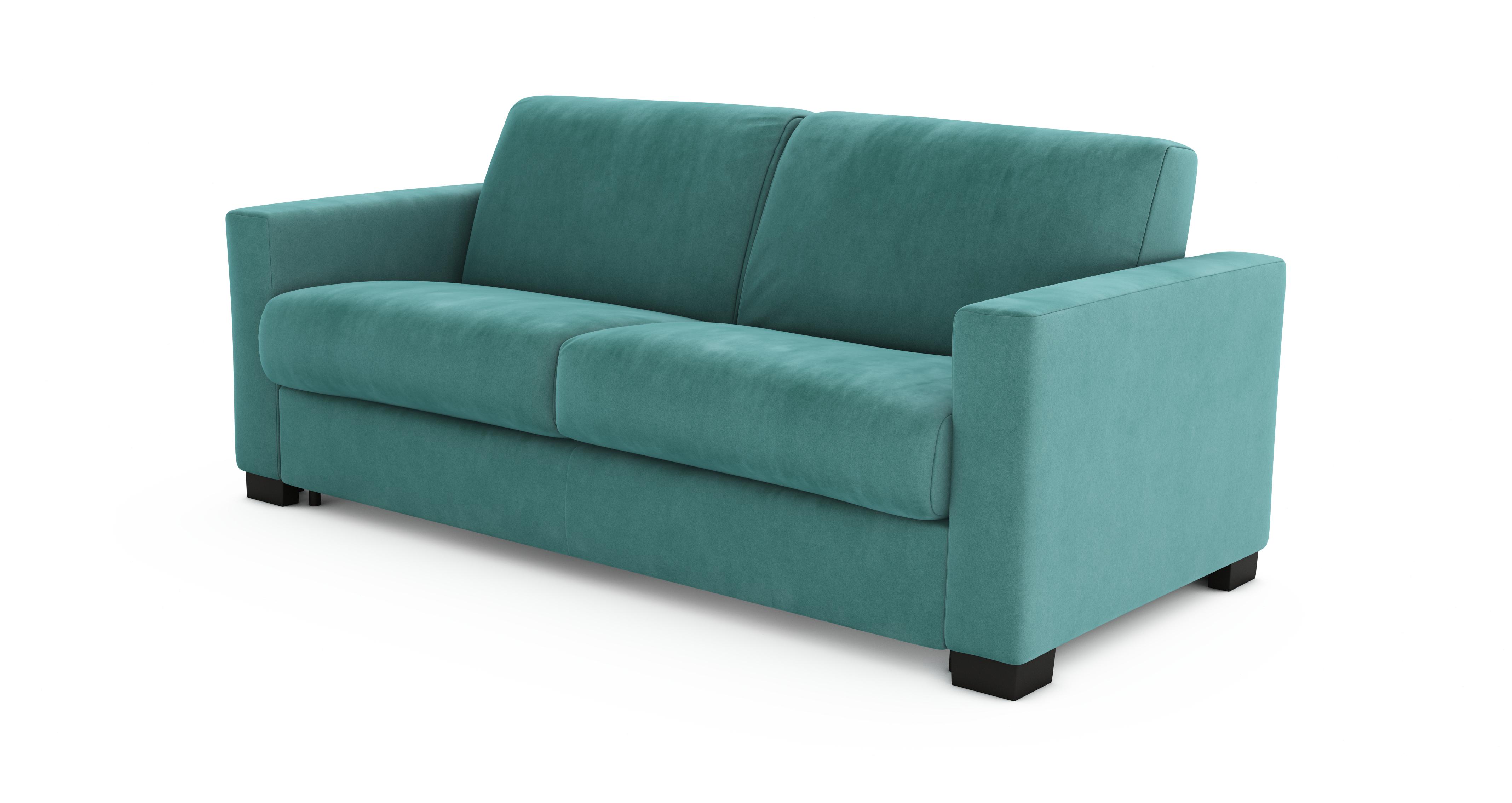 Gianni 3 Seater Sofa Bed in Lusso Velvet Teal