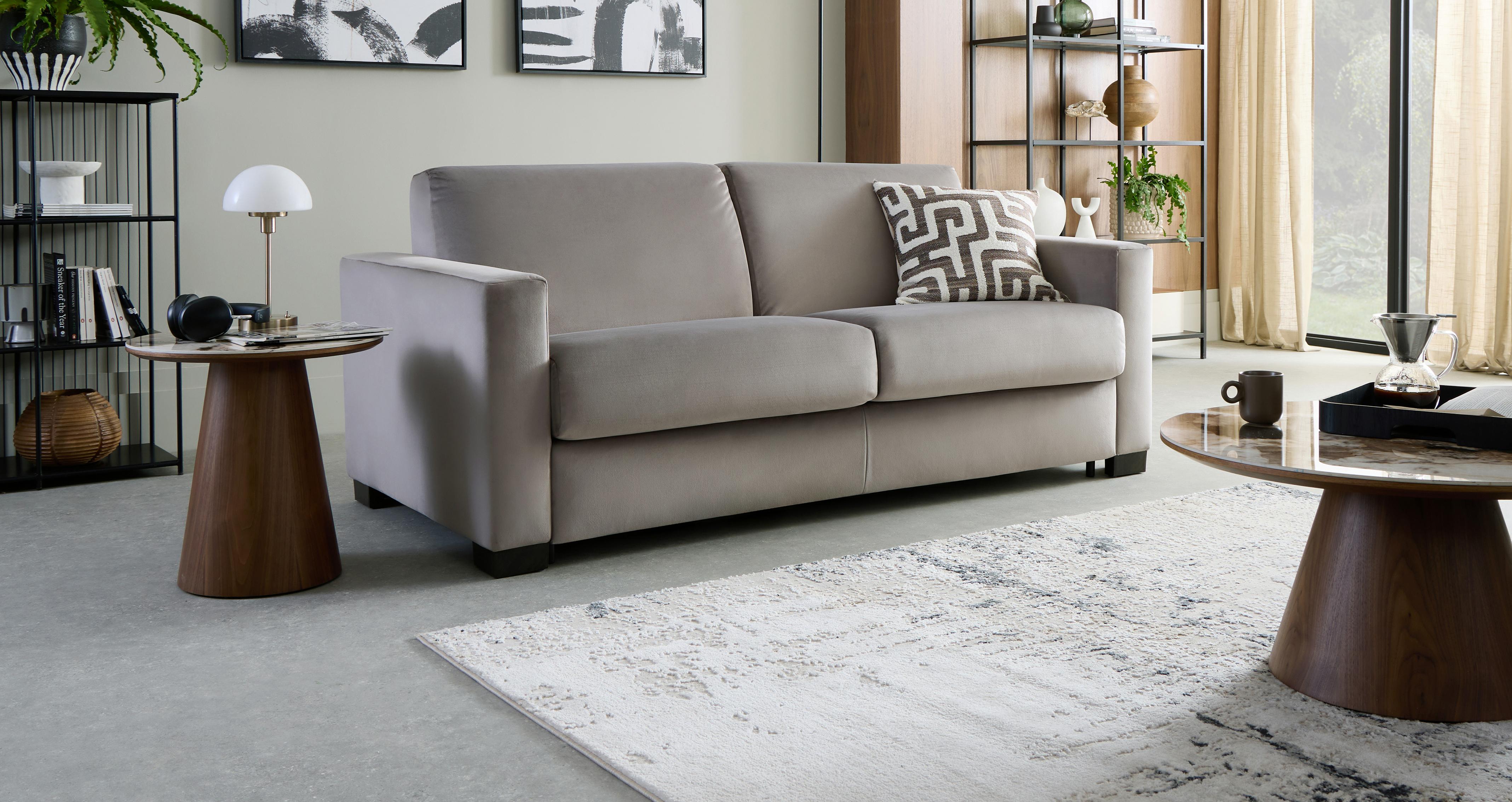 Gianni Storage Footstool in Lusso Velvet Grey