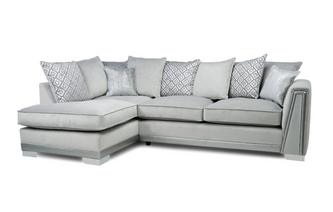 Pillow Back Right Hand Facing 3 Seater Open End Corner Sofa 