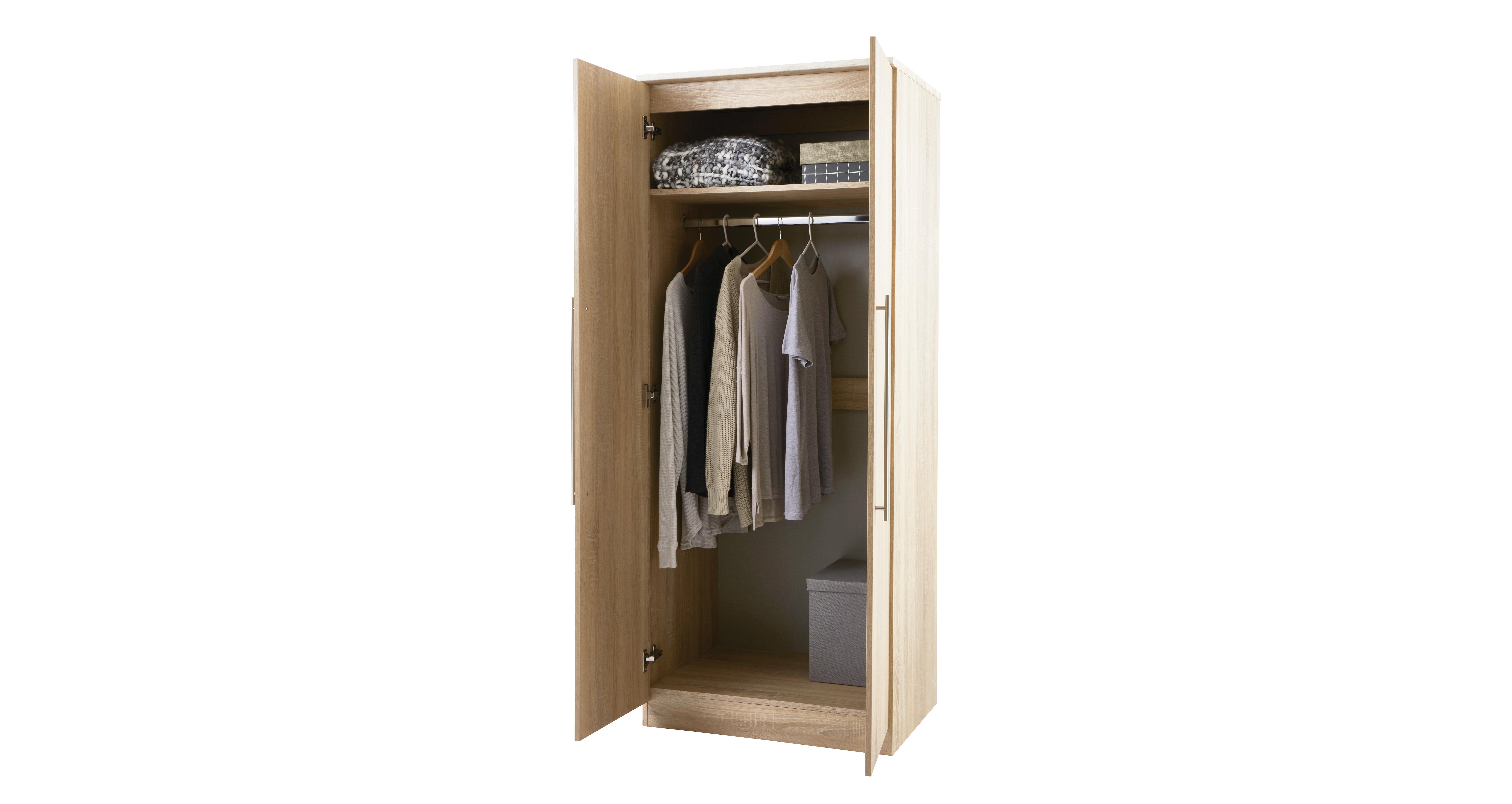 Brimnes oak deals wardrobe