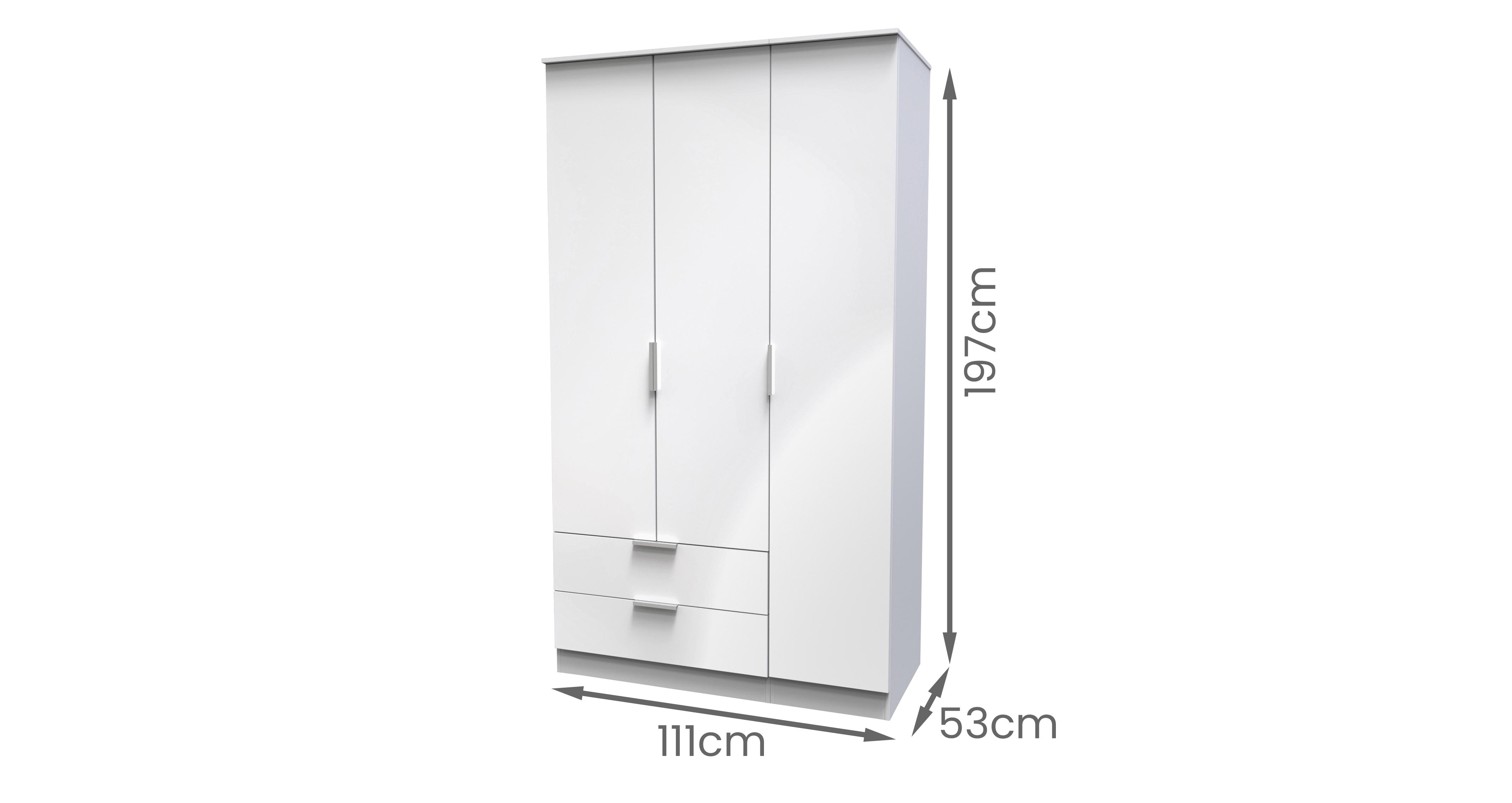 Grasmere Triple 2 Drawer Wardrobe | DFS
