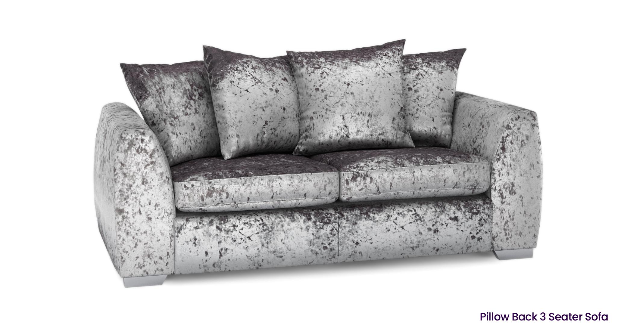 Dfs silver crushed store velvet sofa