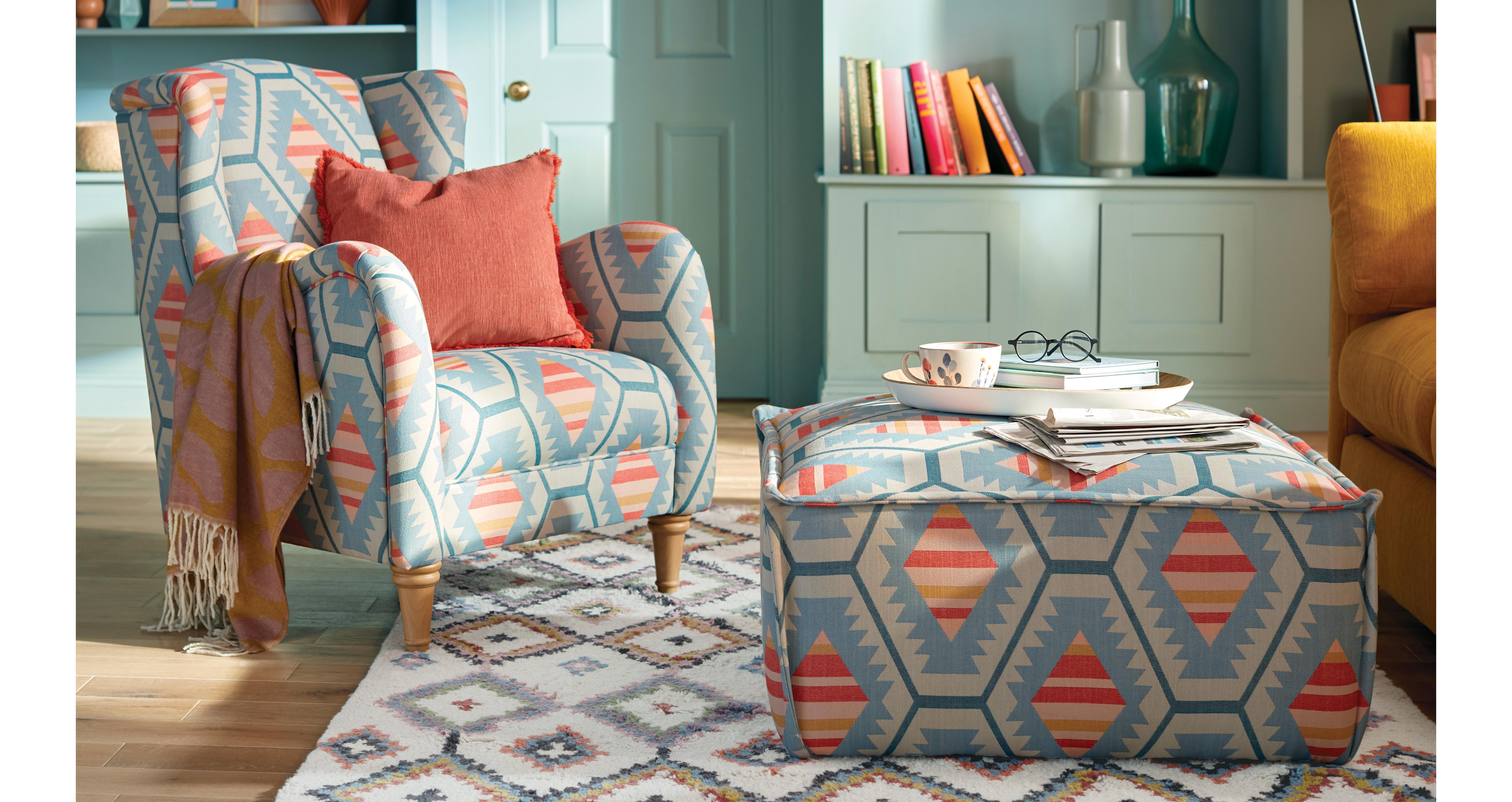 Hallaton Pattern Accent Chair DFS