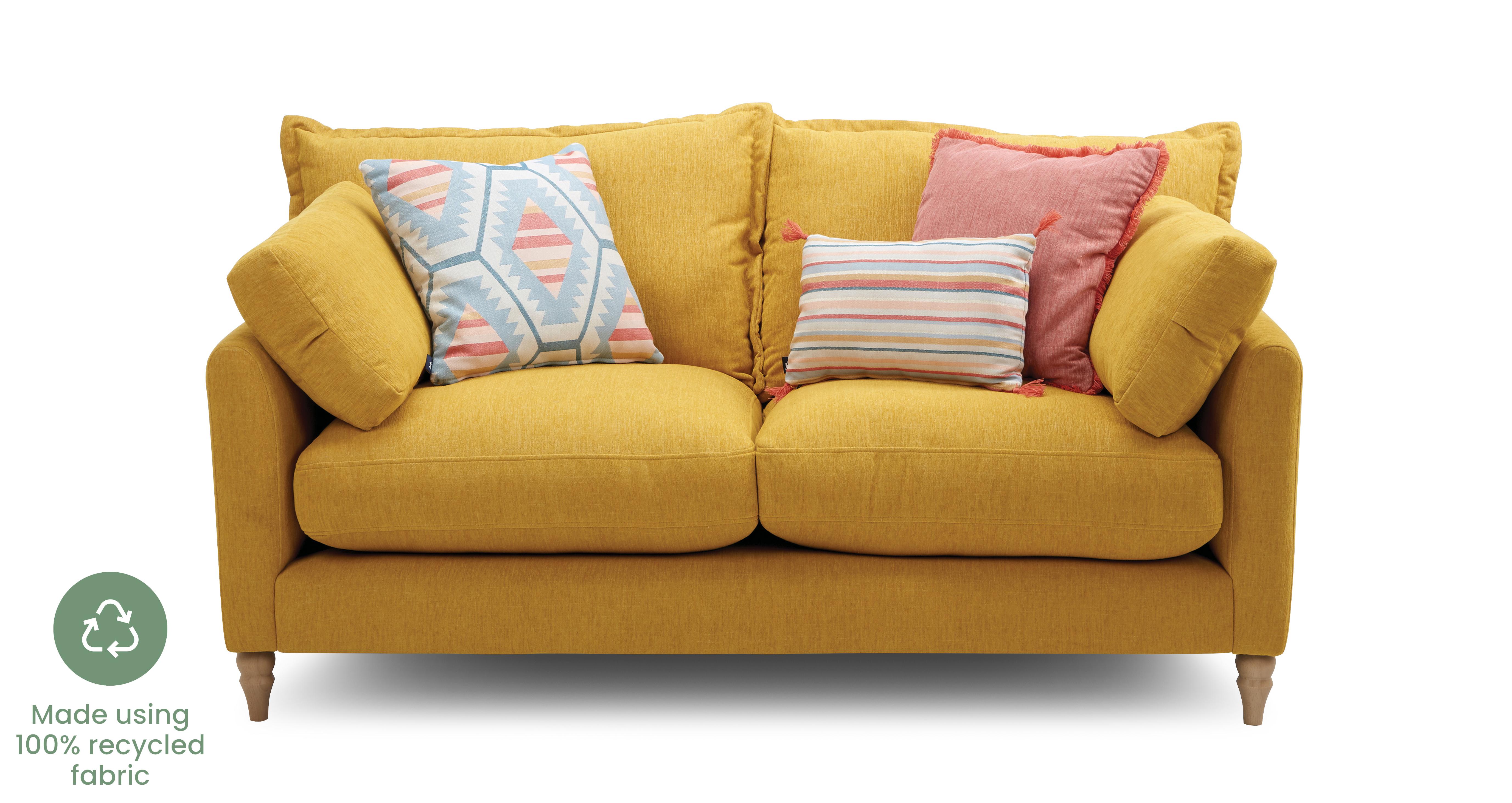 Dfs yellow deals sofa