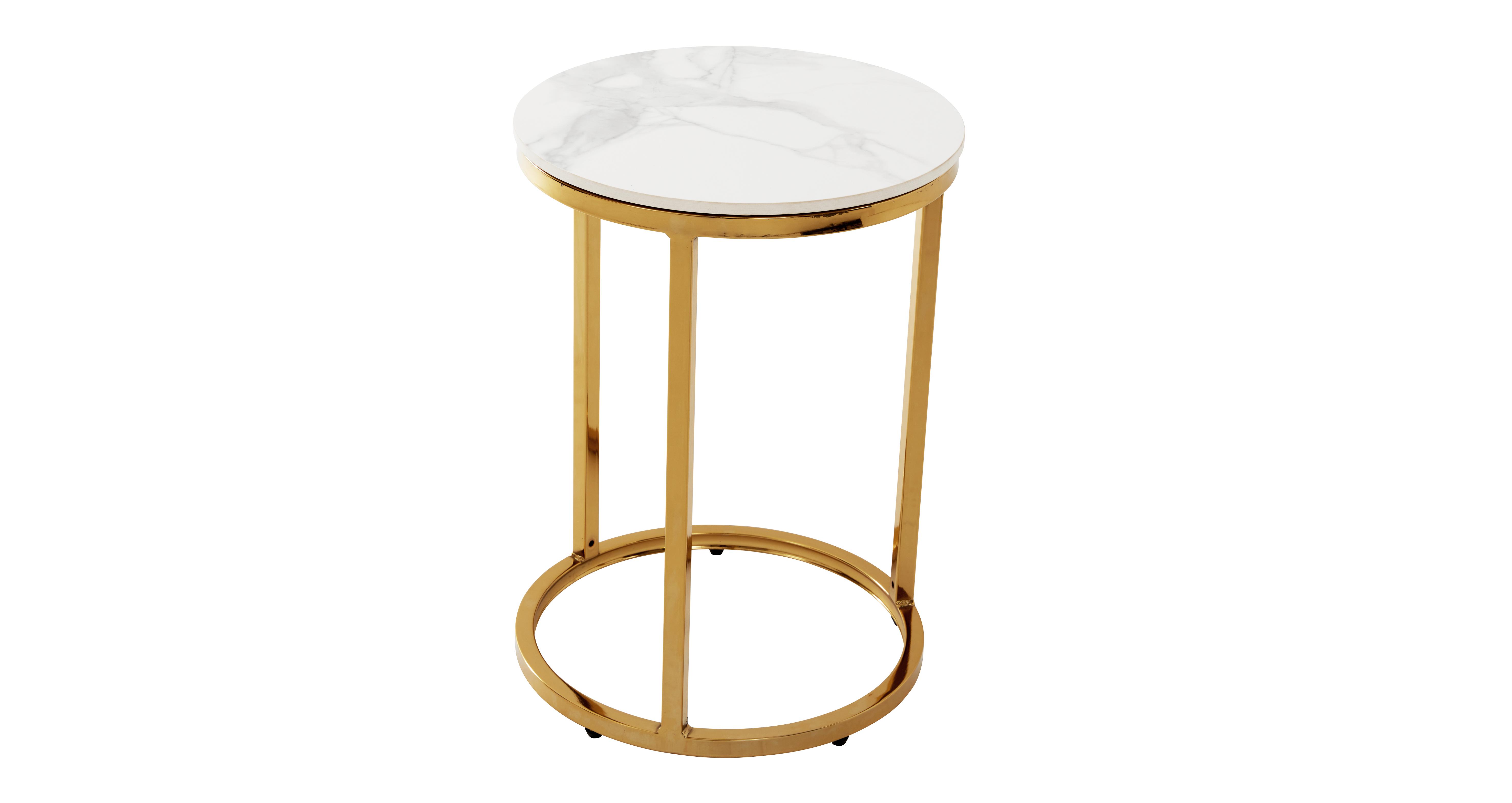 Halo Lamp Table in Halo Gold White and Gold