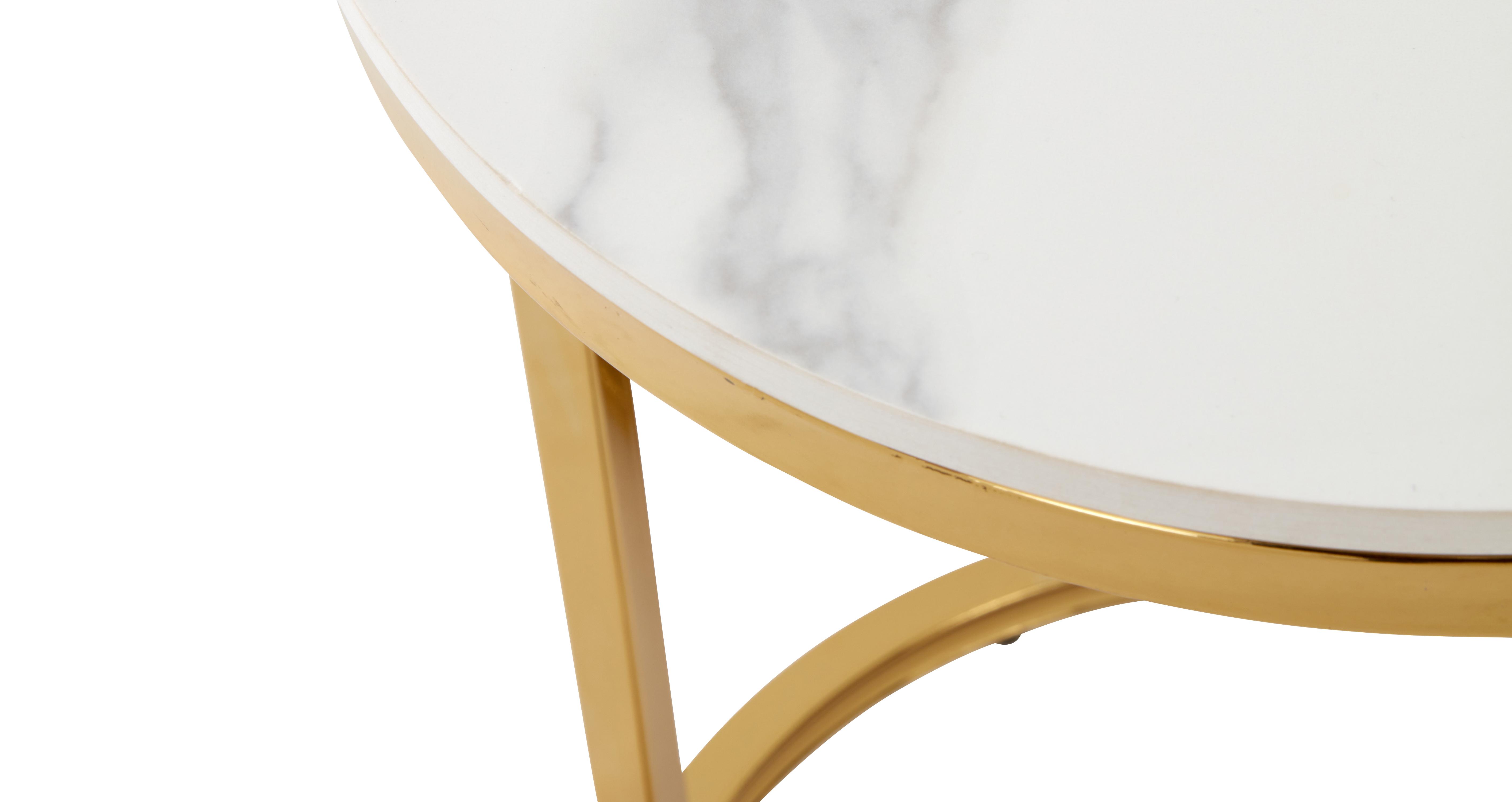 Halo Lamp Table in Halo Gold White and Gold