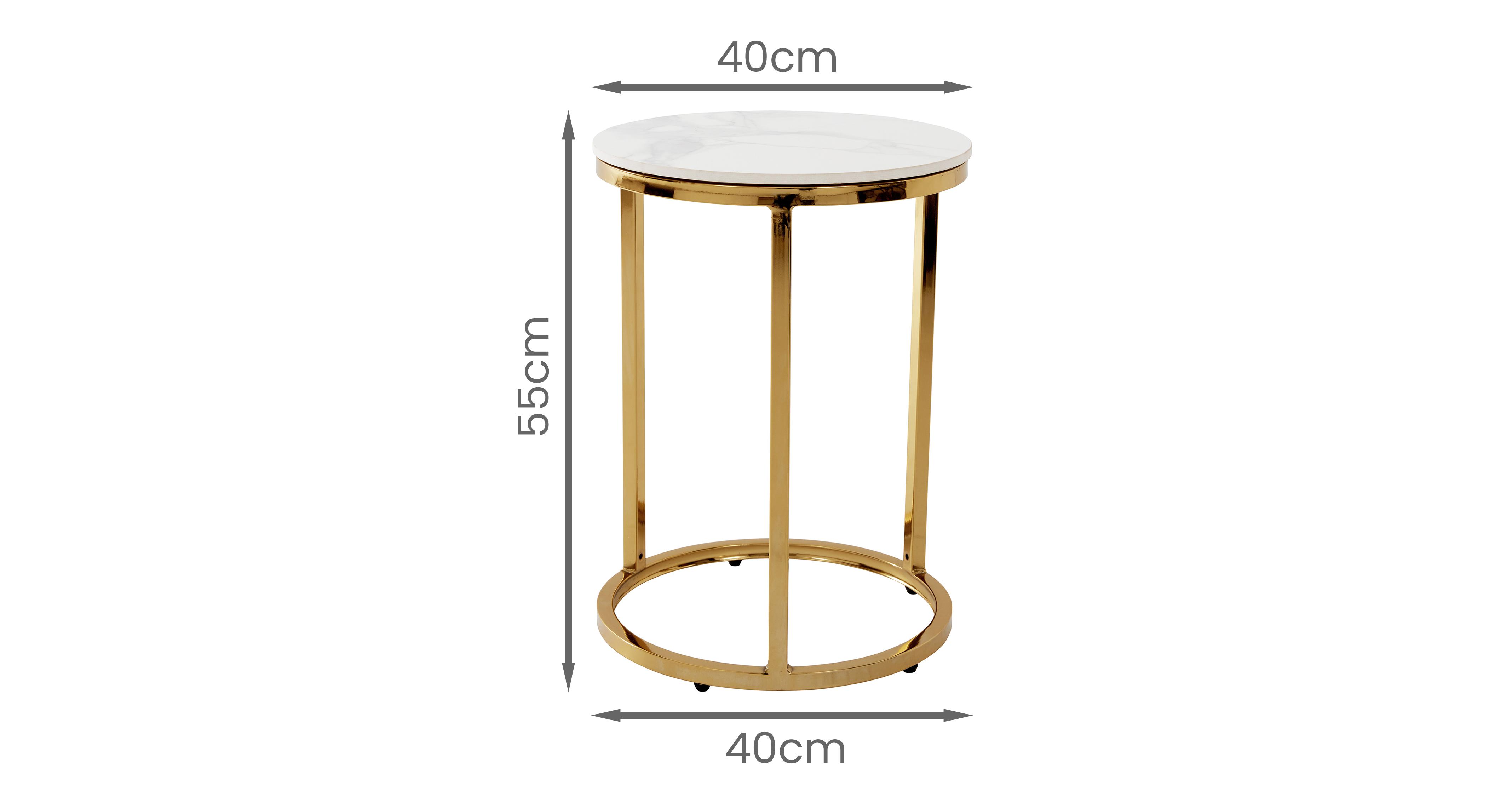 Halo Lamp Table in Halo Gold White and Gold
