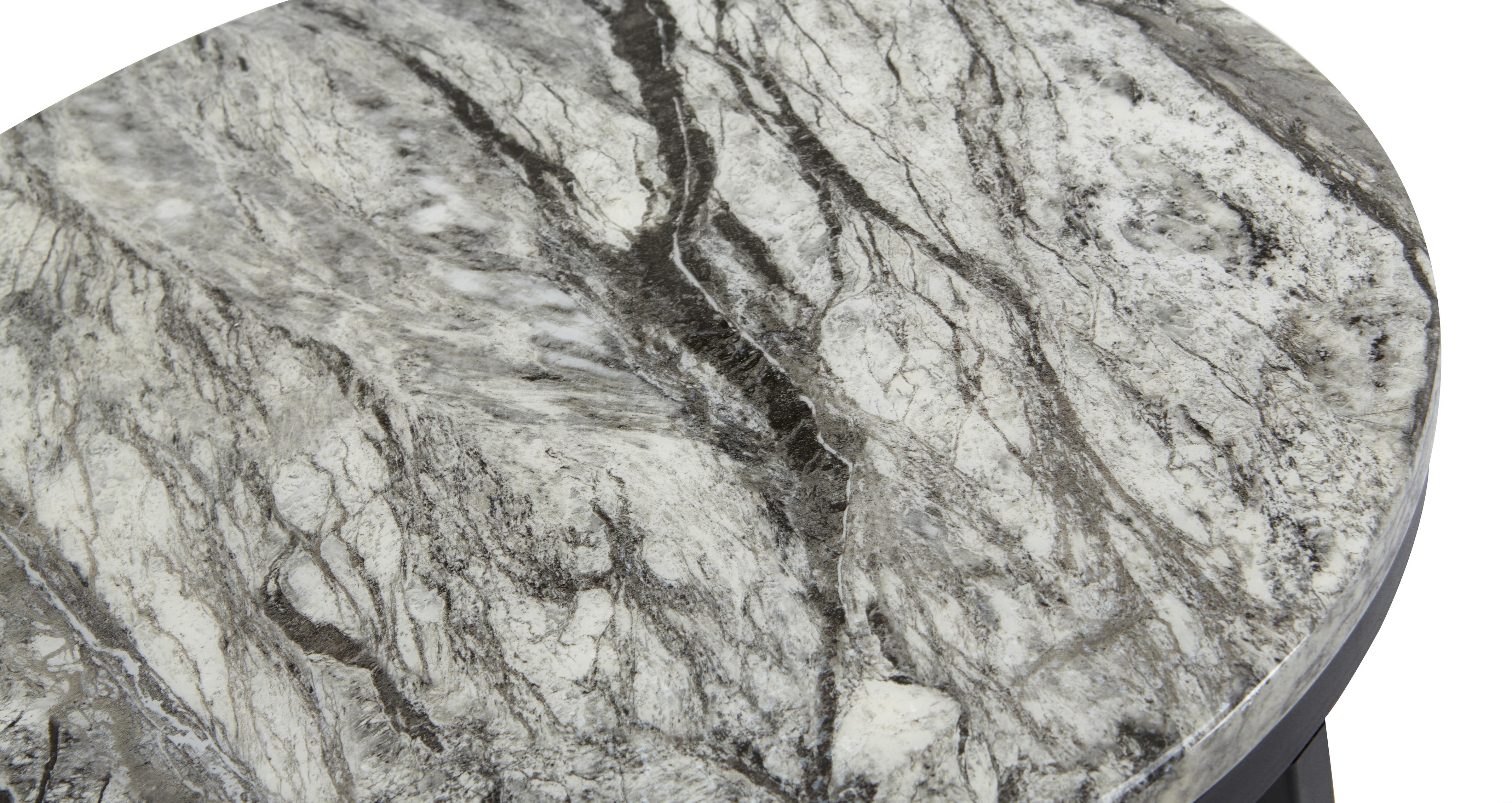 Halo-lamp-table-clearance Lamp Table in Halo Marble Clearance Marble