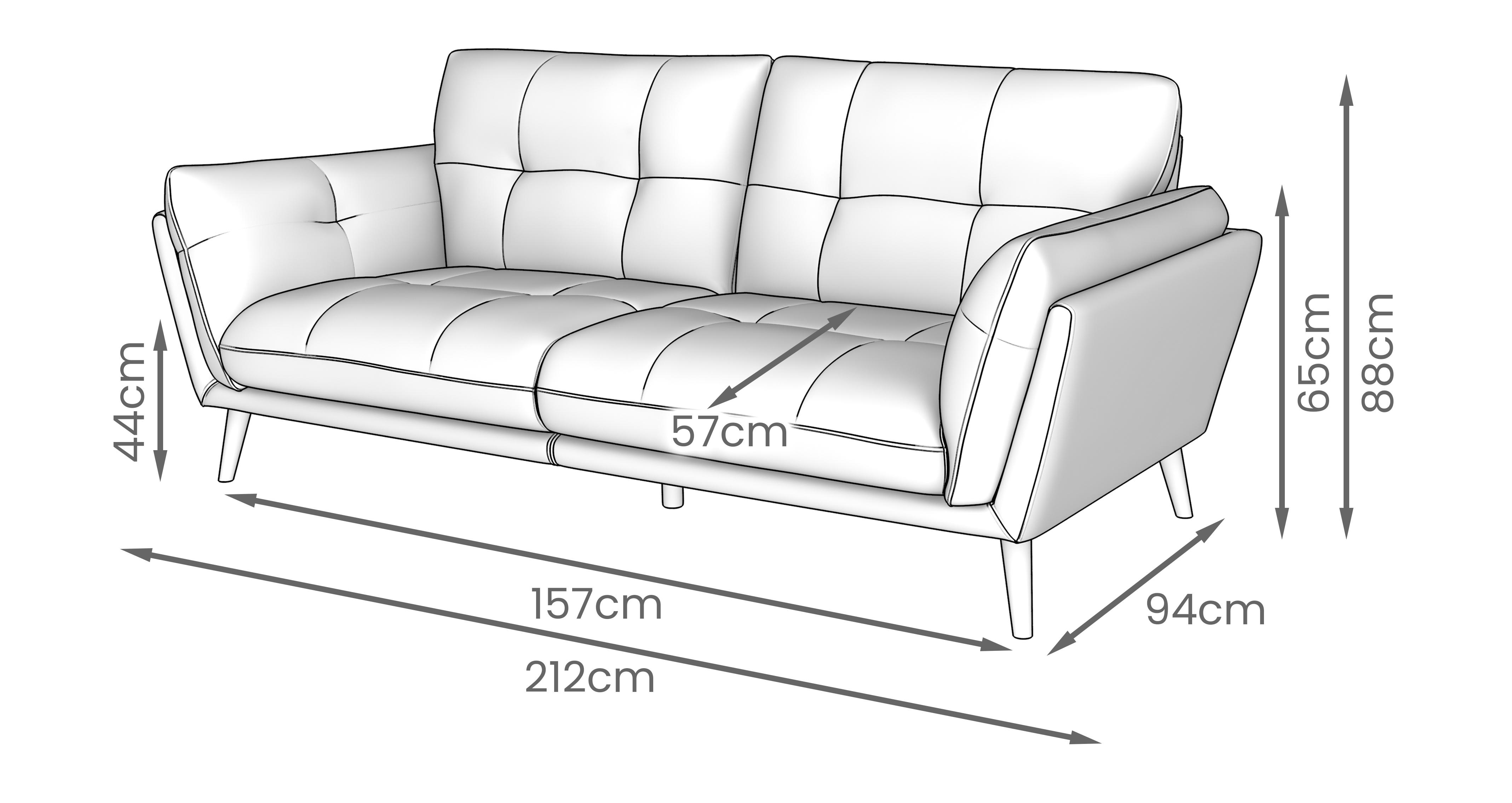 Halston 3 Seater Sofa in Boutique Teal