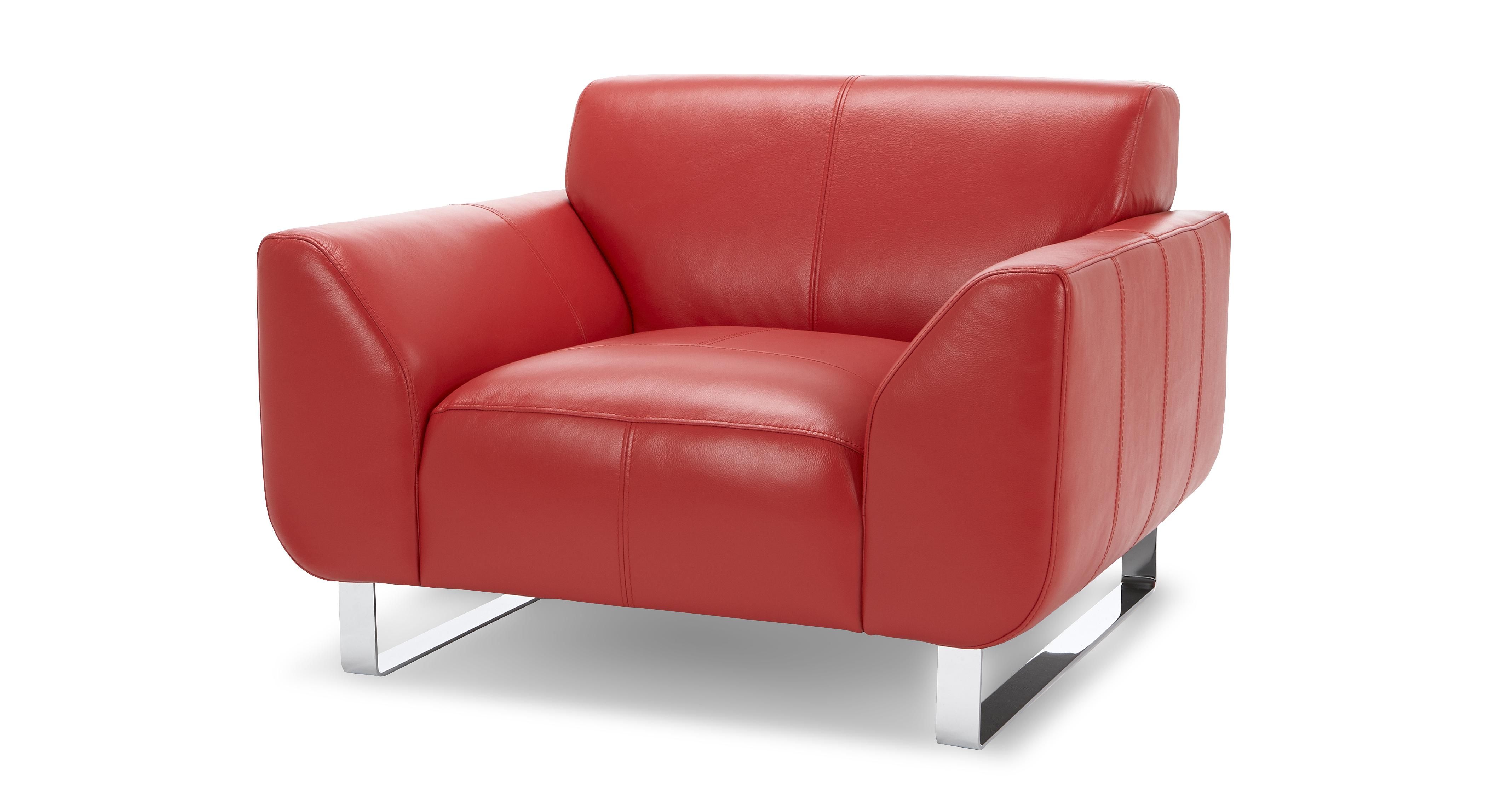 Leather deals single armchair