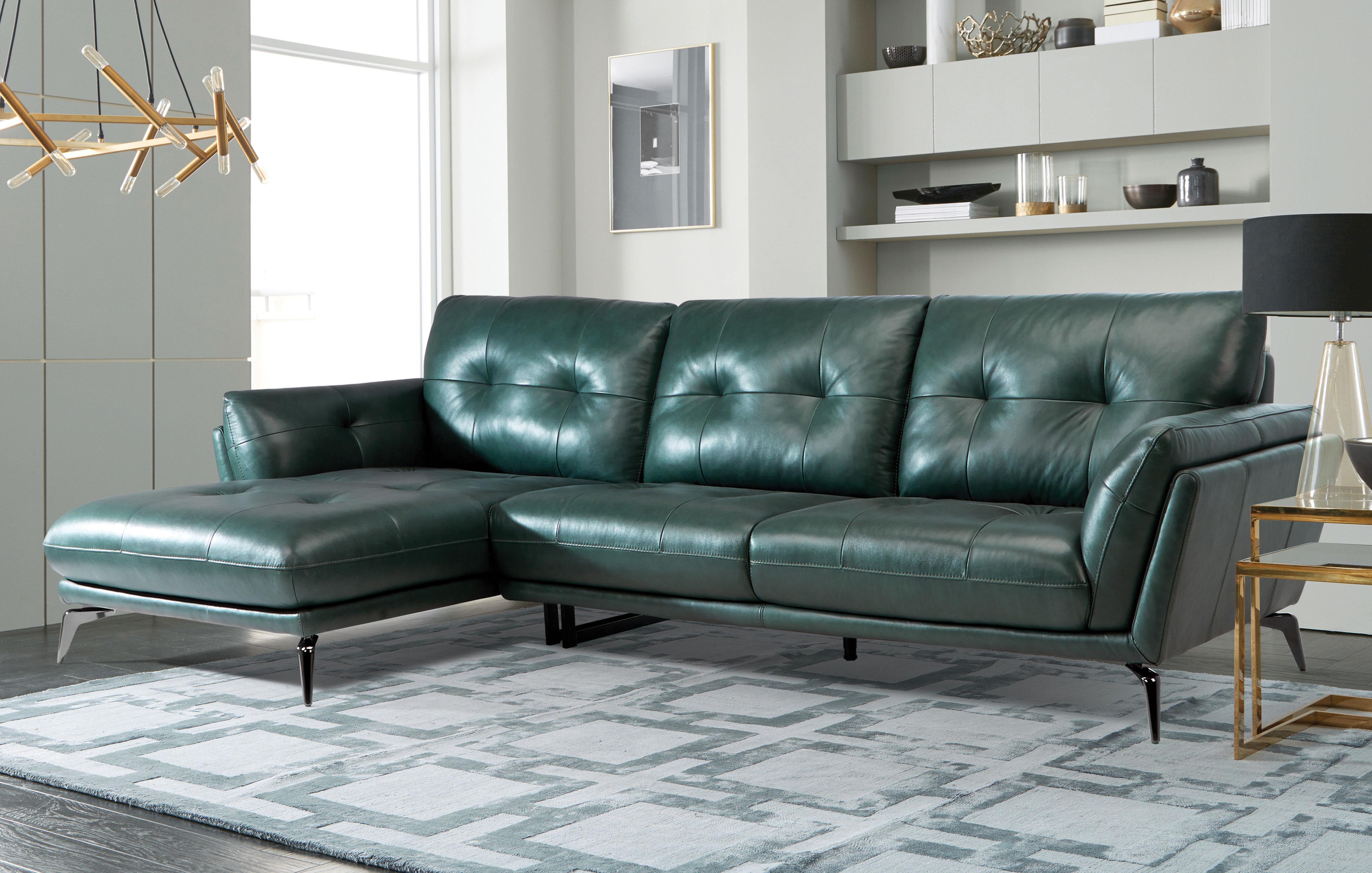 DFS ;leather corner sofa + ottoman, € 1,750