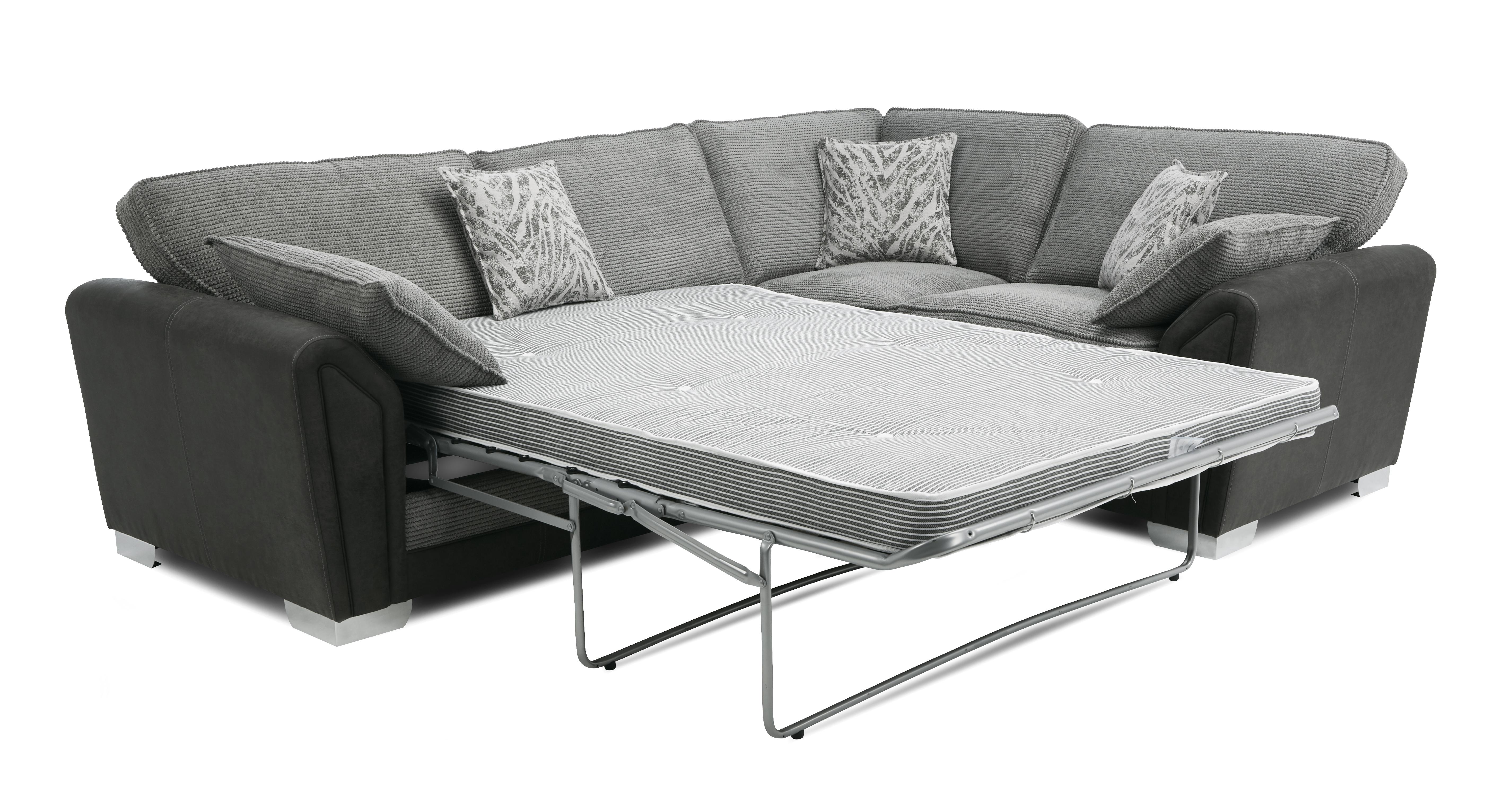 Henderson Formal Back Left Hand Facing 3 Seater Deluxe Corner Sofa Bed Emerson Dfs