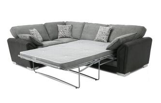 Formal Back Right Hand Facing 3 Seater Deluxe Corner Sofa Bed 