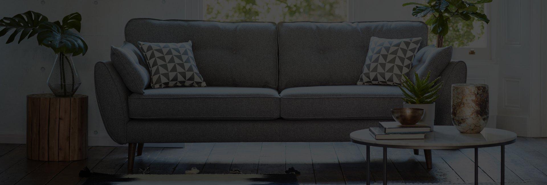 sofa with black overlay