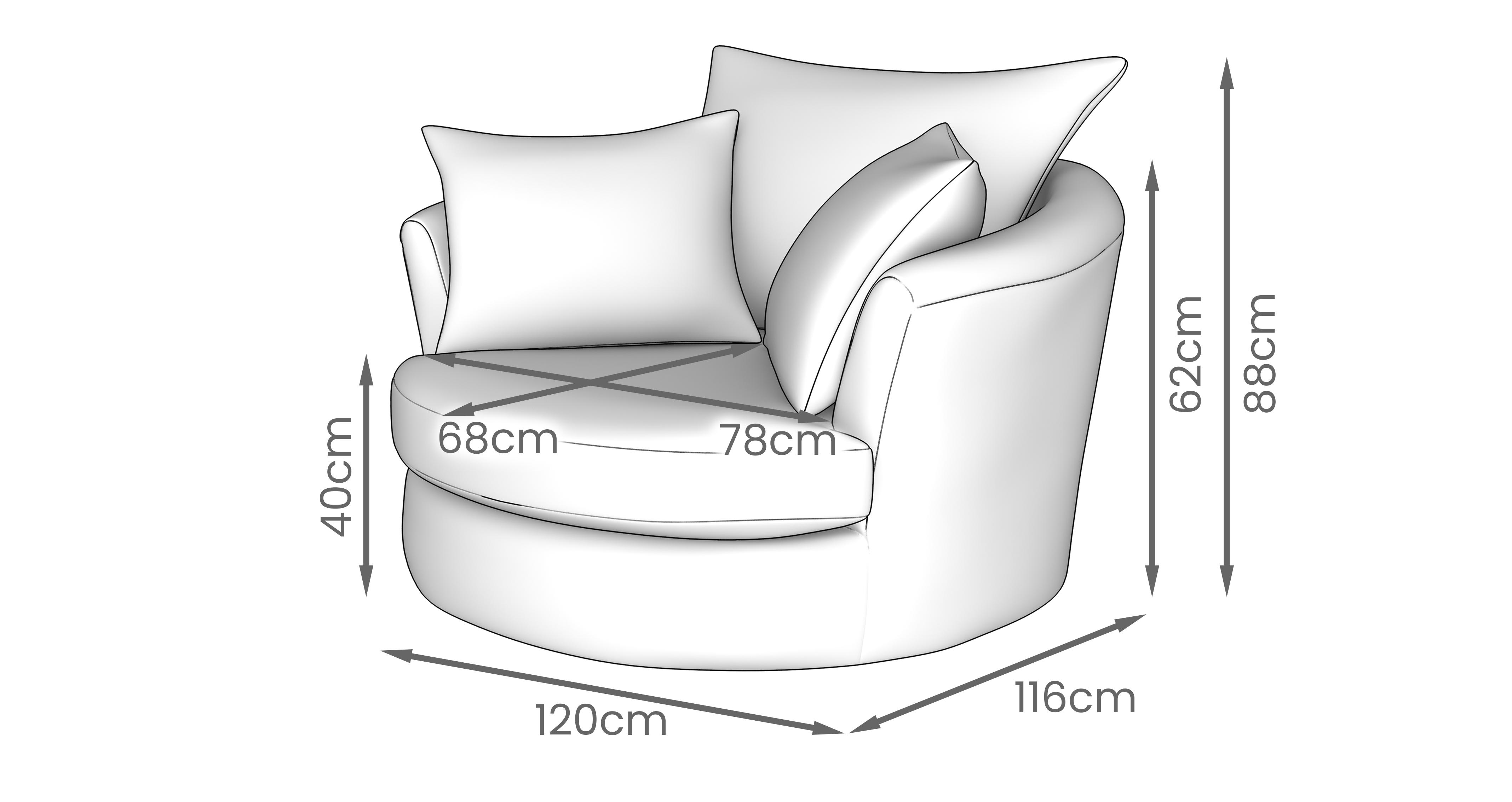 Honey Large Swivel Chair DFS - Main Image