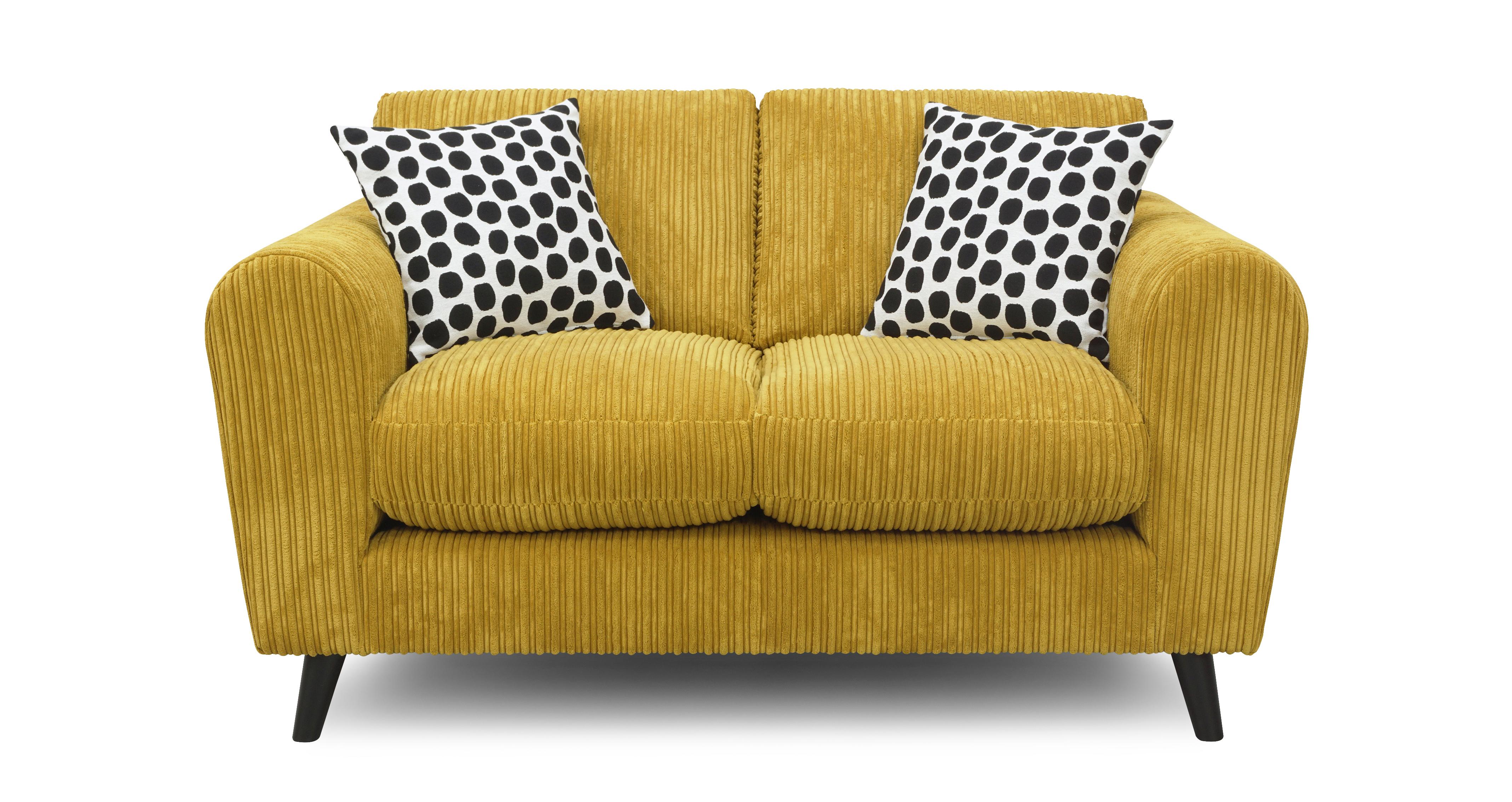 Honey Formal Back Small 2 Seater Sofa DFS