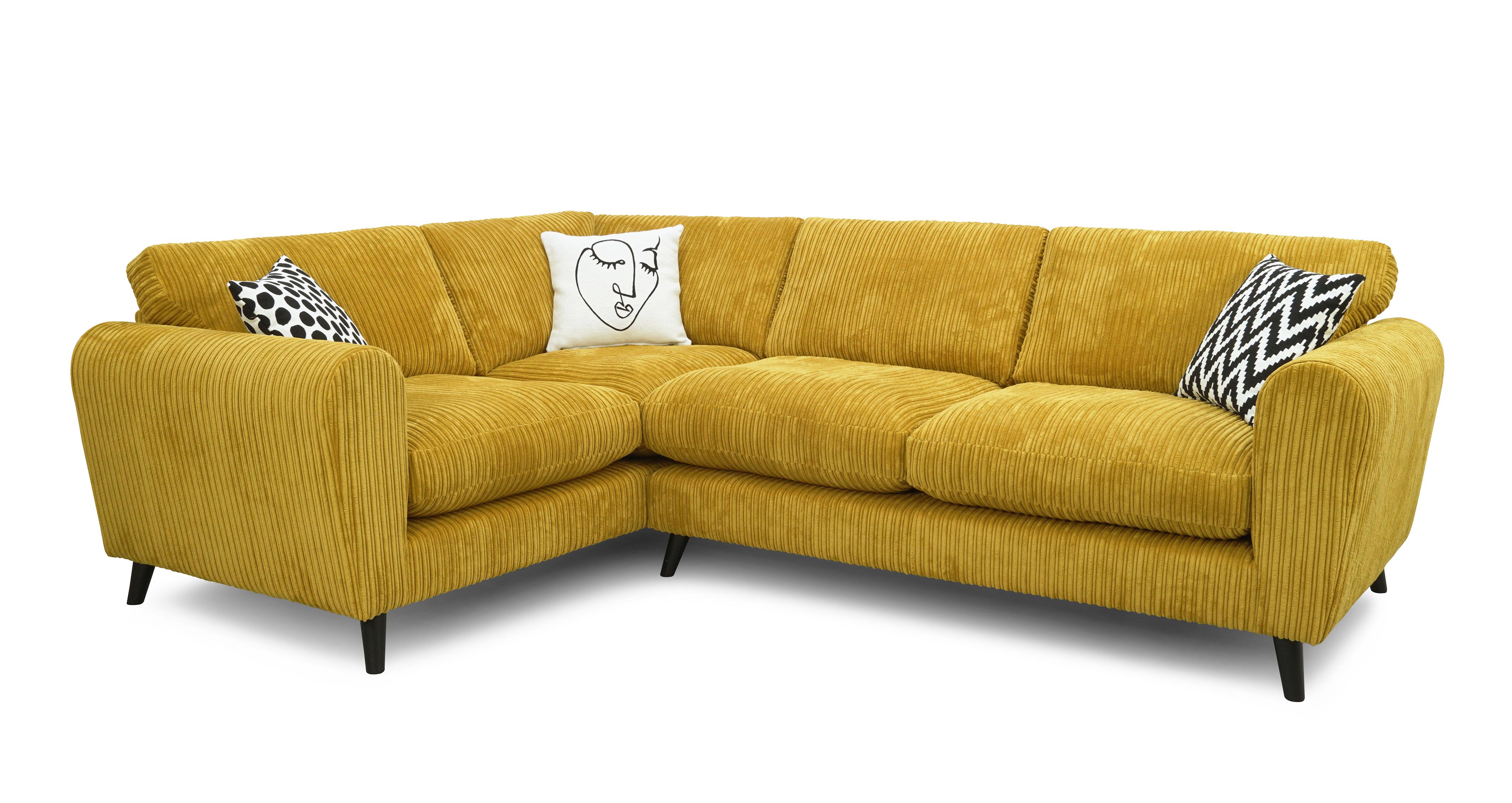Honey Formal Back Right Hand Facing 3 Seater Corner Sofa DFS
