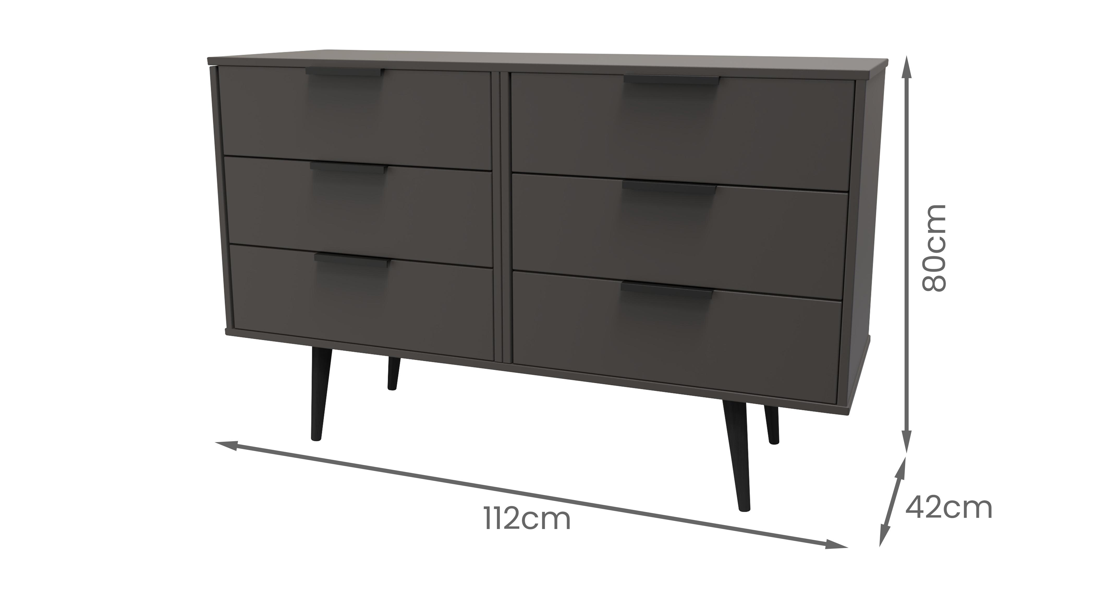 Huck 6 Drawer Chest in Huck Graphite