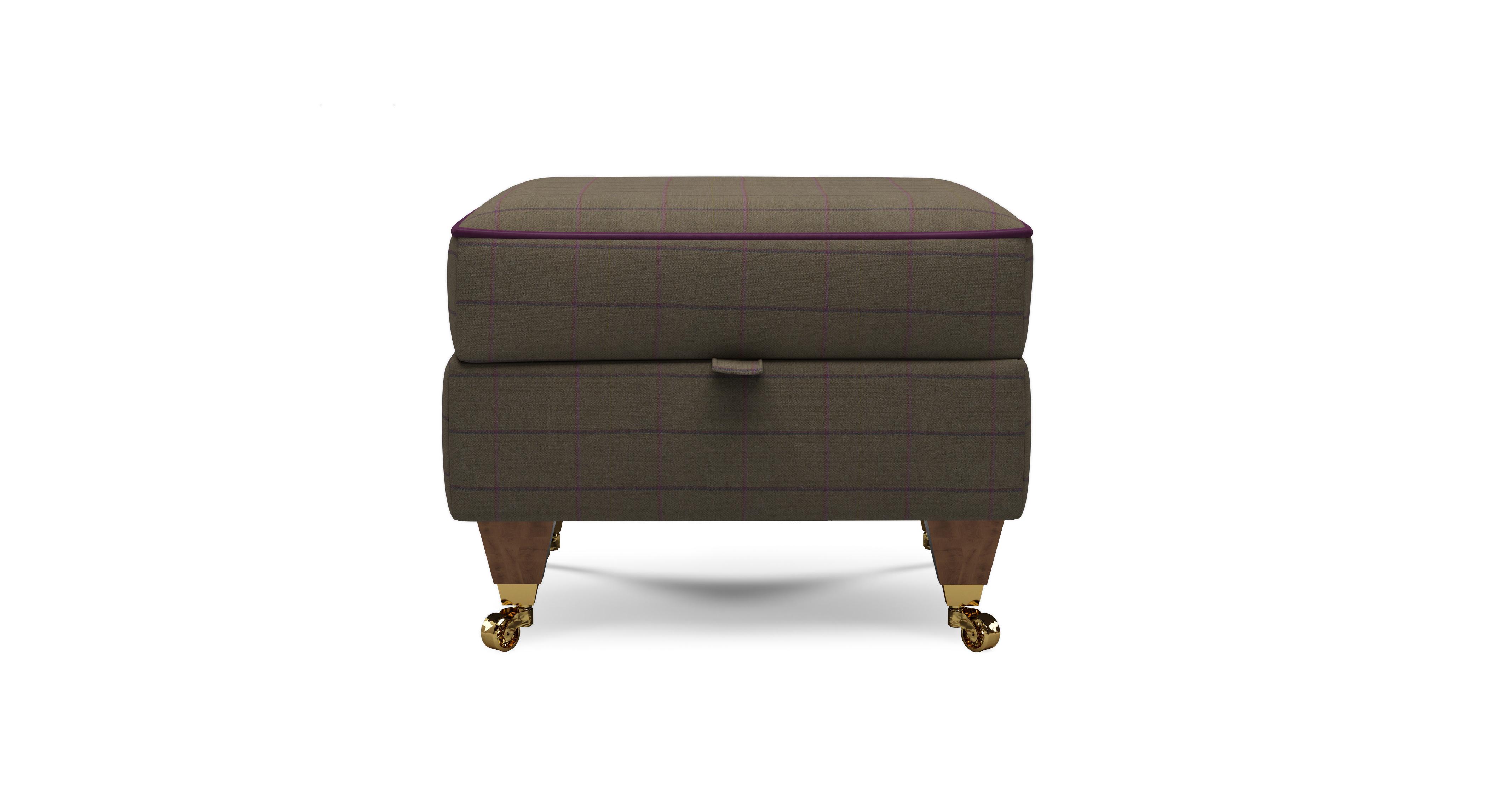 Ilkley Tweed Compact Storage Footstool DFS