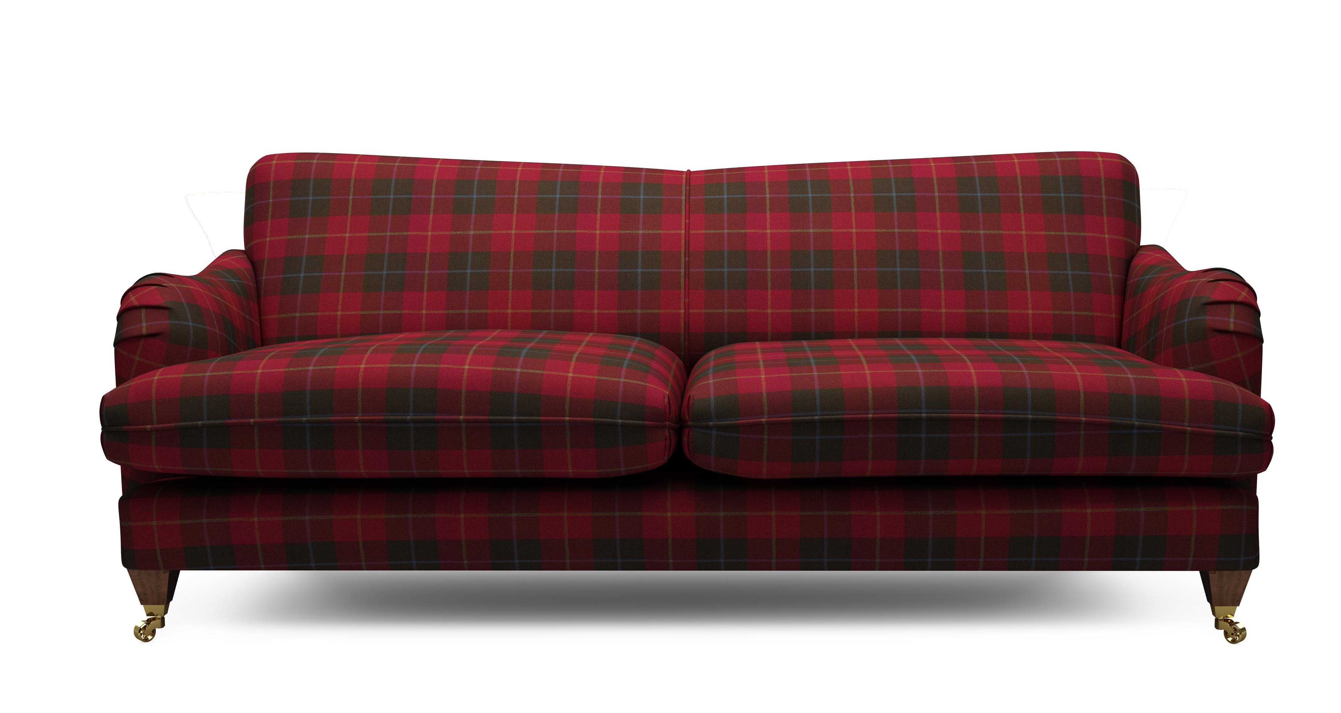 Red plaid deals sofa broyhill