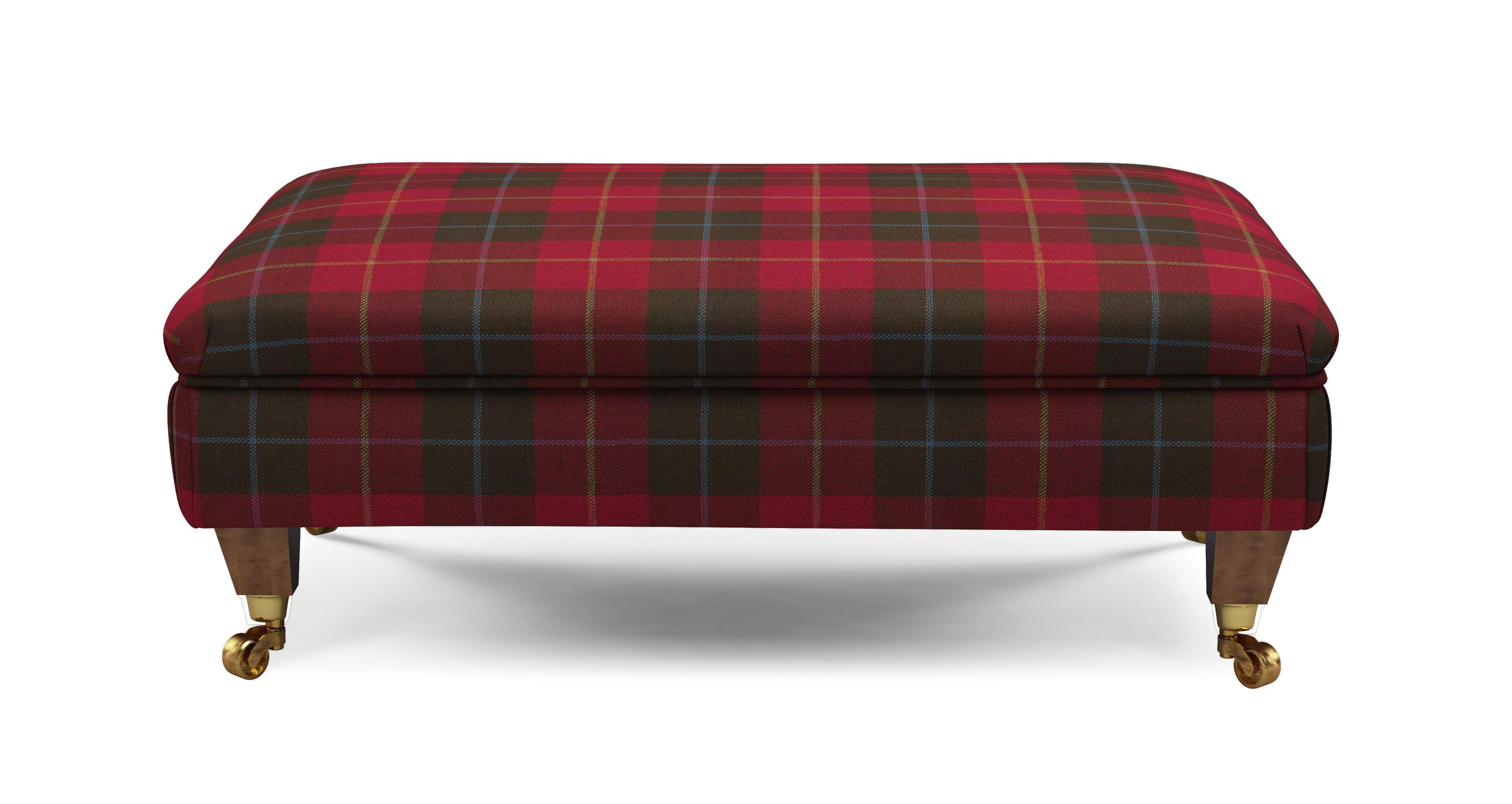 Large on sale tartan footstool