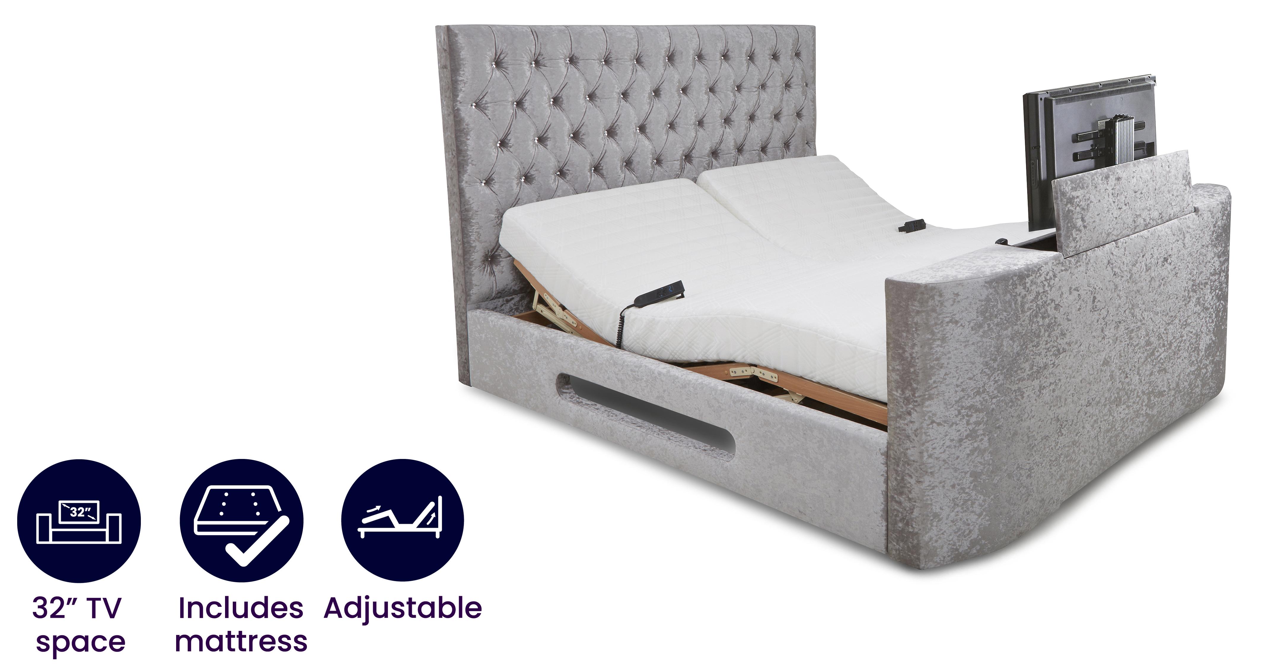 Impulse King Adjustable TV Bed Memory Foam Mattress DFS