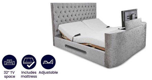 Impulse King Adjustable Tv Bed, King Size Bed With Mattress