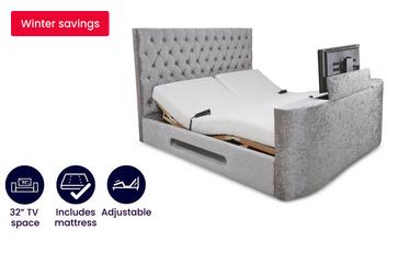 King Adjustable TV Bed With Dreamatic Mattress
