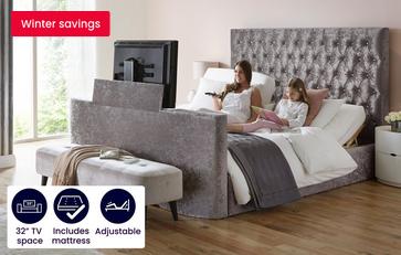 King Adjustable TV Bed With Dreamatic Mattress