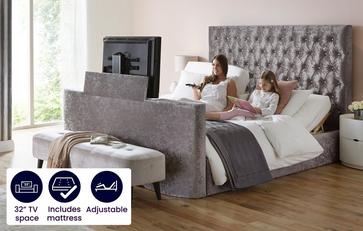 King Adjustable TV Bed & Mattress