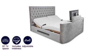 Super King Adjustable TV Bed & Mattress 