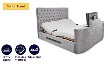 Super King Adjustable TV Bed & Mattress