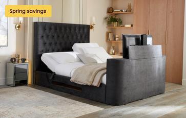 King Adjustable TV Bed with Dreamatic Mattress
