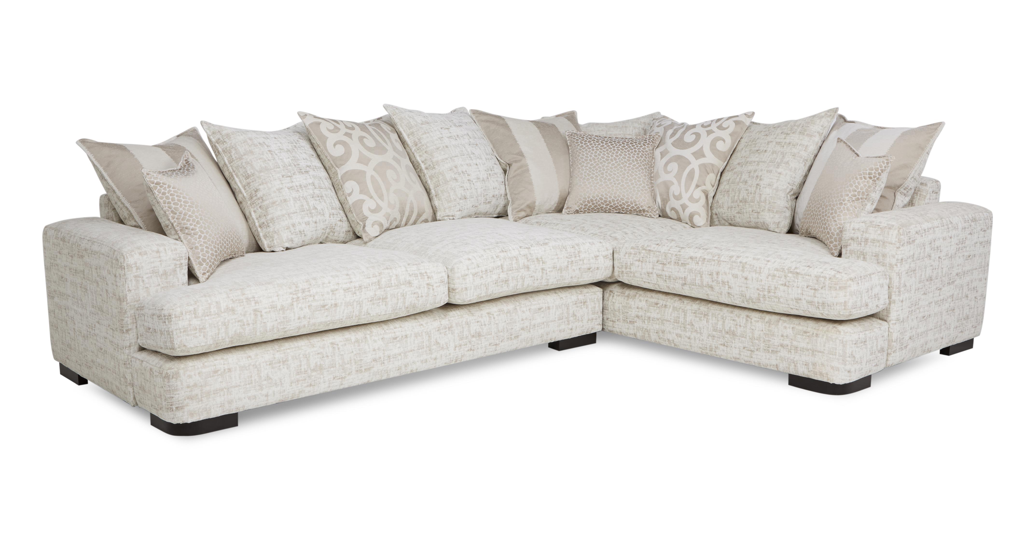 Indulge Left Hand Facing 3 Seater Pillow Back Corner Sofa ...