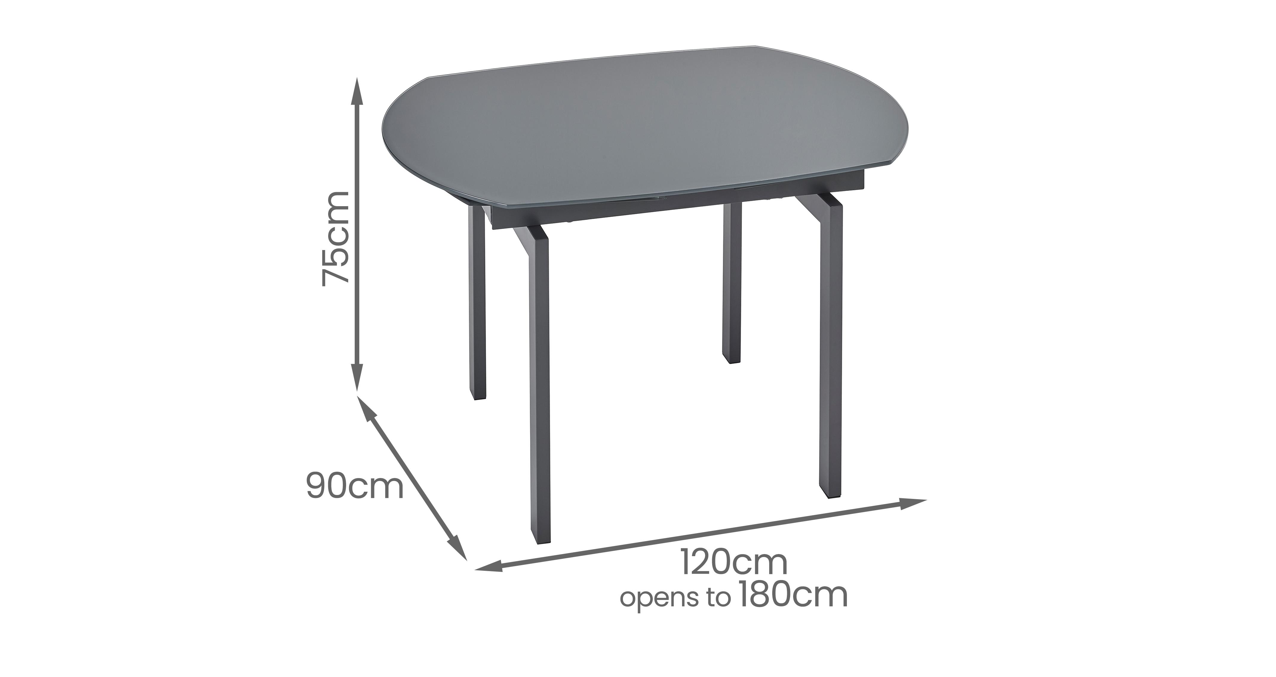 Insieme 4-6 Seater Dining Table & 4 Chairs in Insieme Grey