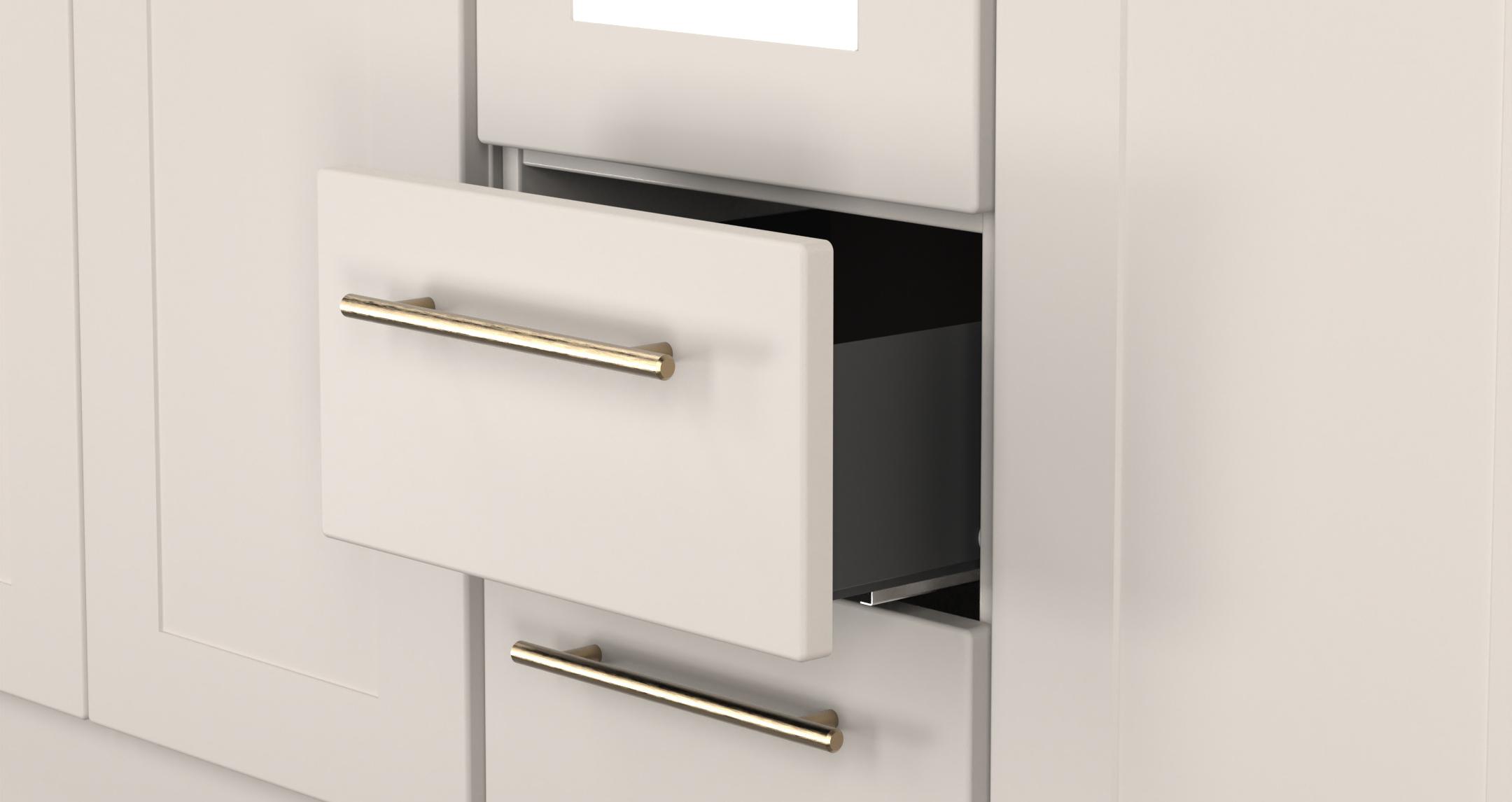Iona Tall 5 Door 2 Drawer 1 Mirror Wardrobe in Iona Kashmir
