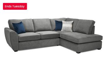 Left Hand Facing Arm Open End Deluxe Sofabed Corner Sofa