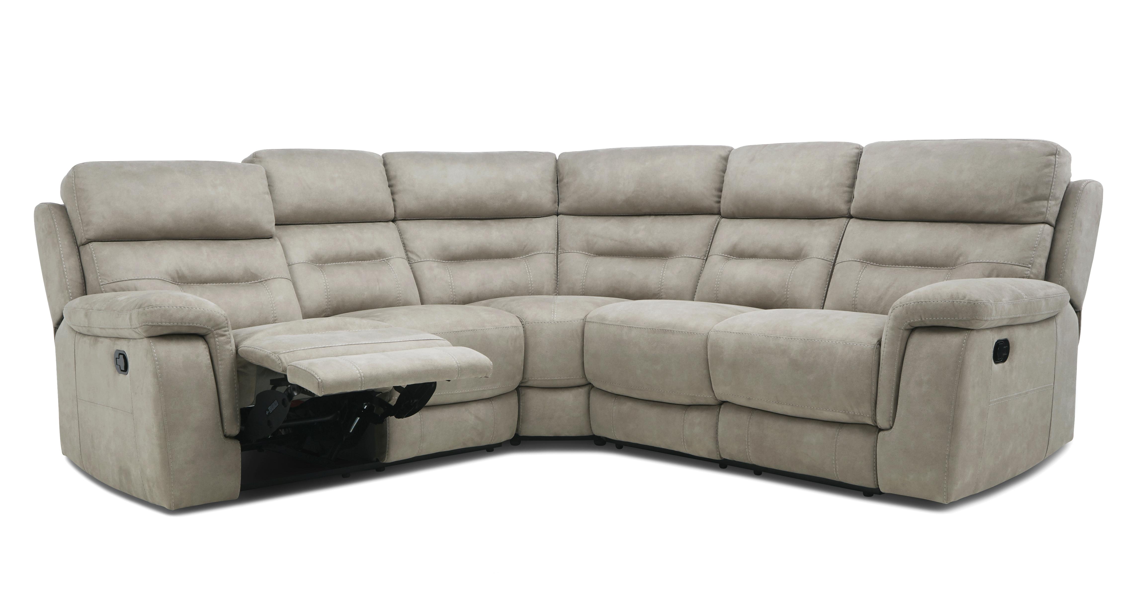 Dfs leather deals recliner corner sofa